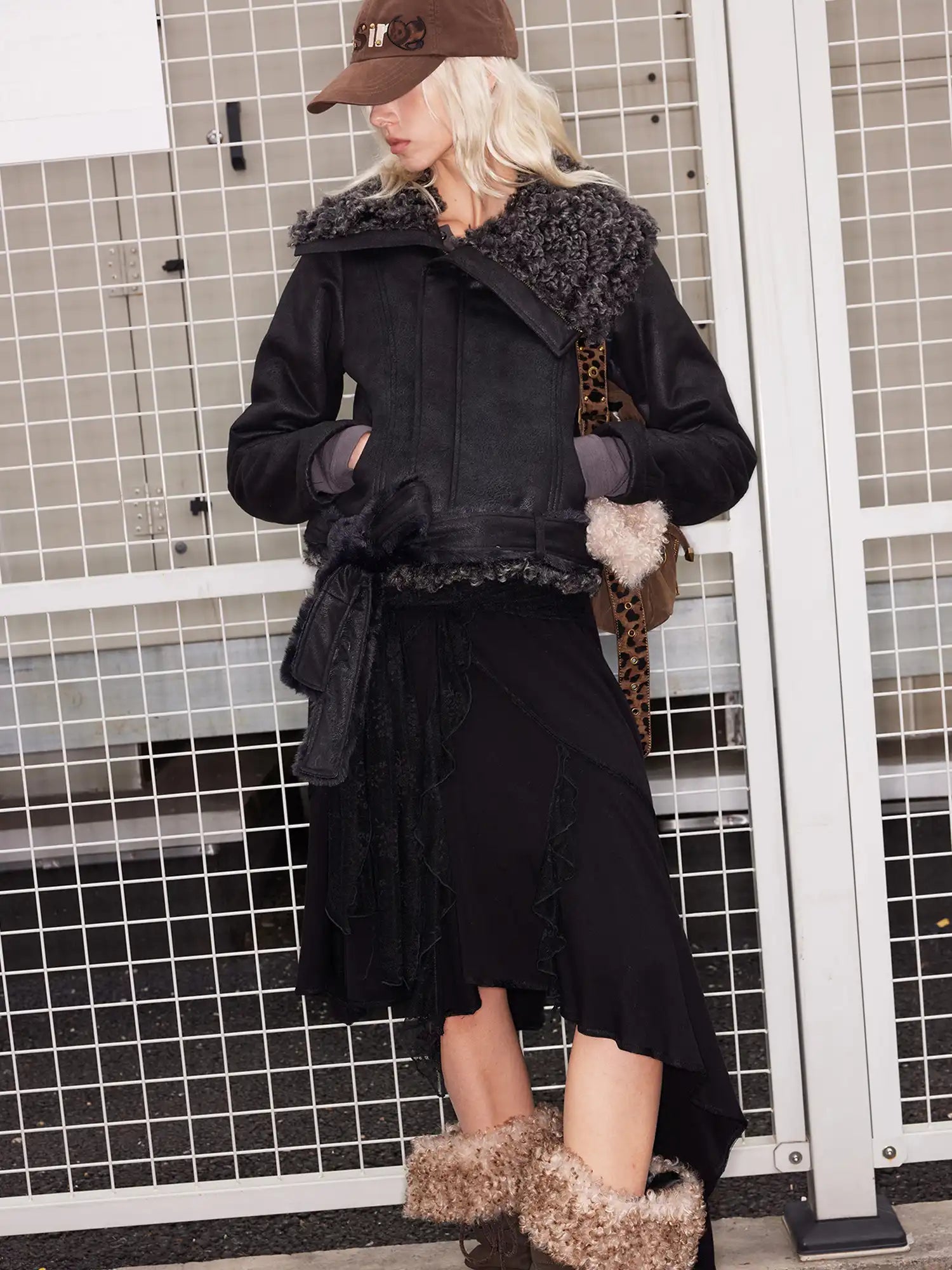 2th Desire Edgy Faux Fur Collar Biker Jacket | Canton Collective