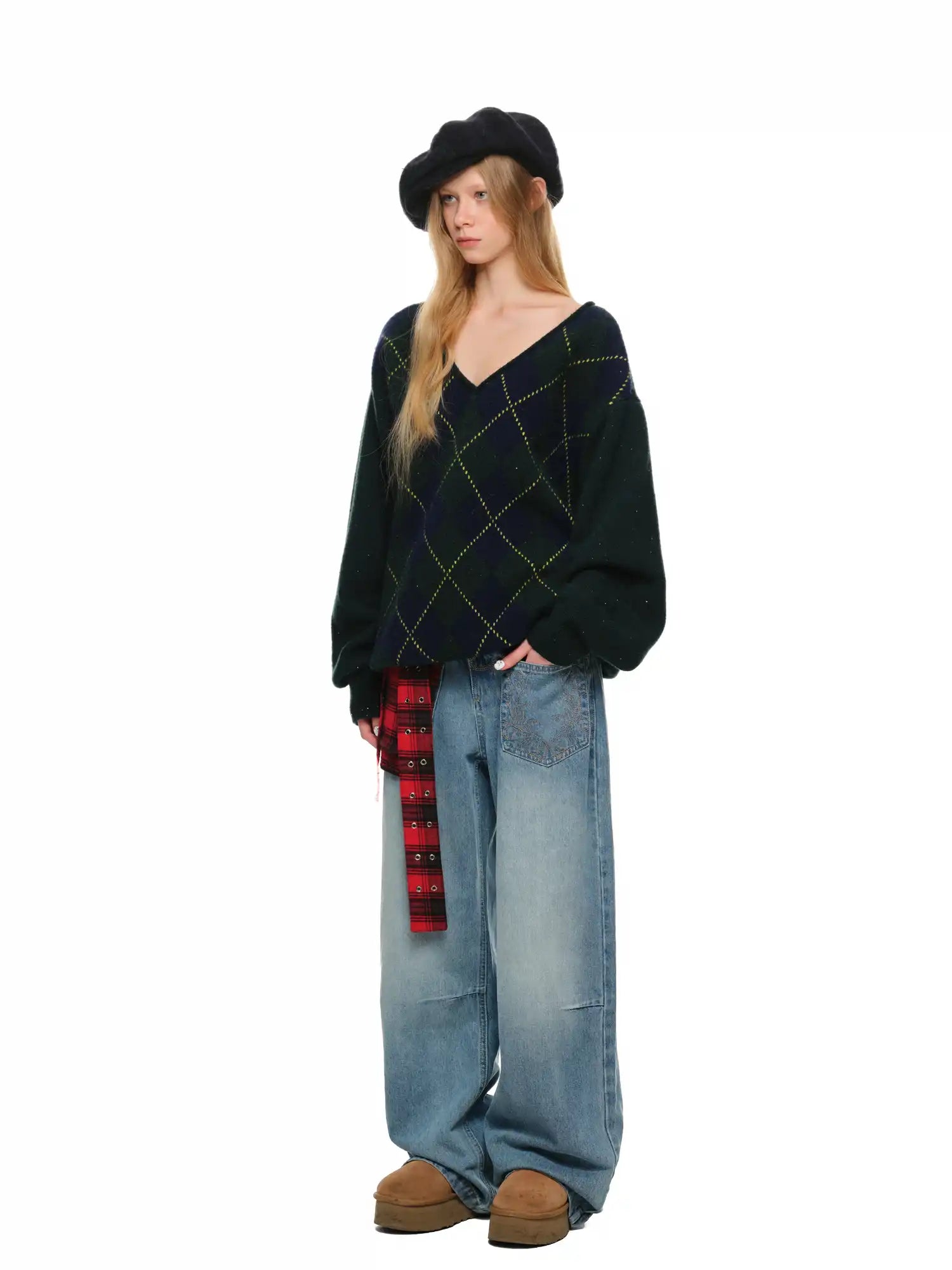 1Jinn Studio Embroidered Wide-Leg Jeans Pants | Canton Collective