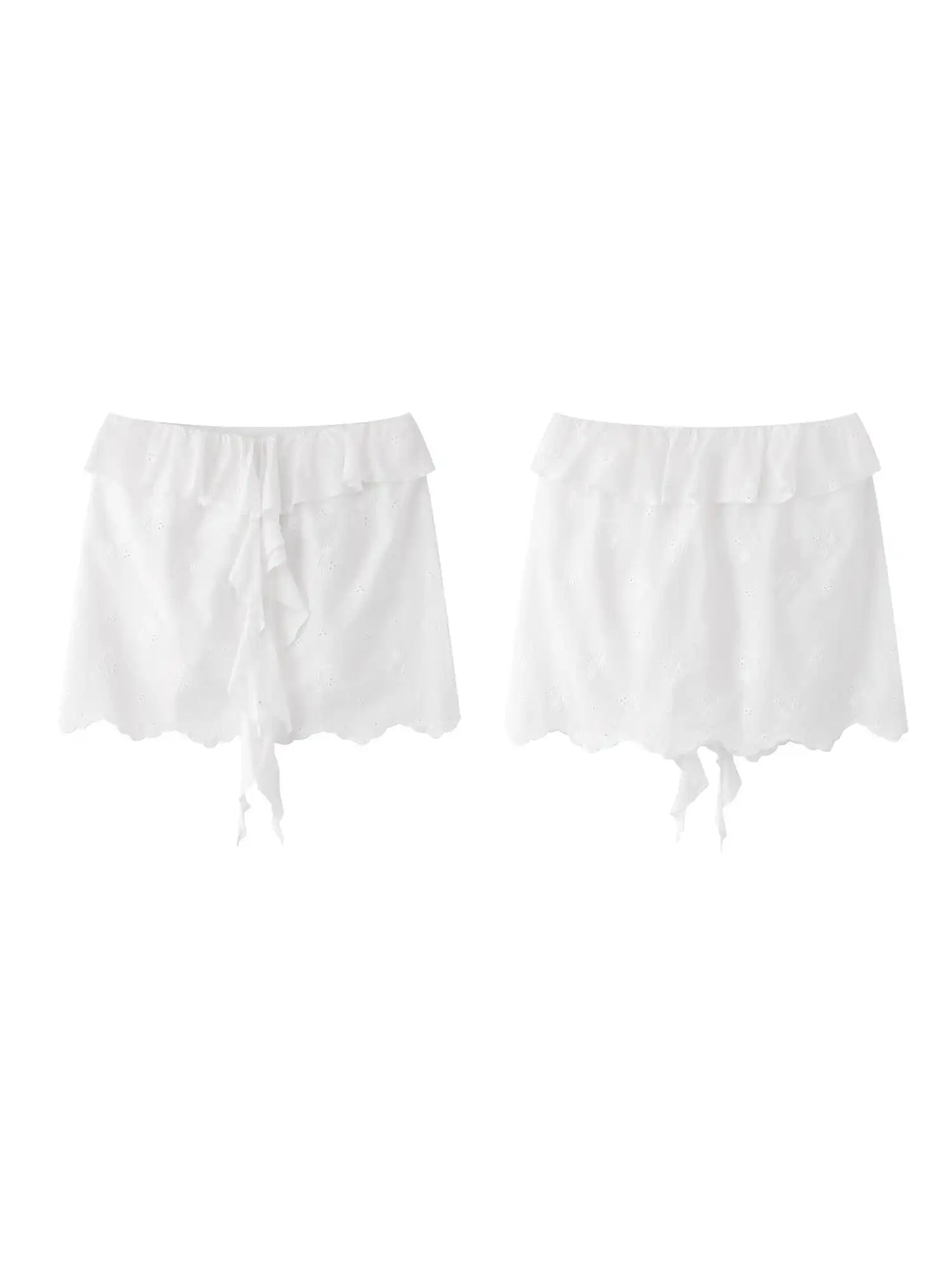 FirstFloor Eyelet Embroidered Layered Holiday Tube Top | Canton Collective