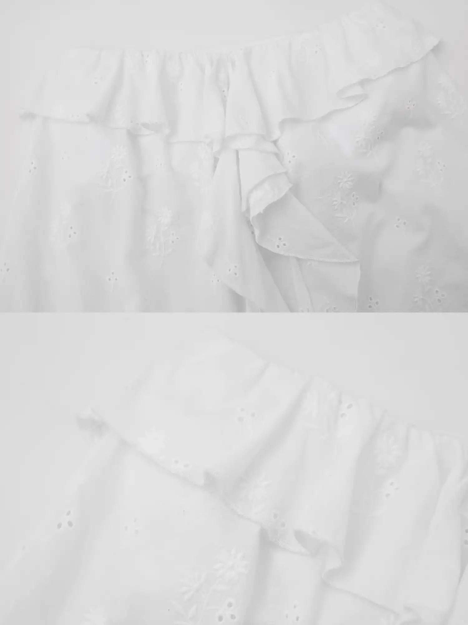 FirstFloor Eyelet Embroidered Layered Holiday Tube Top | Canton Collective