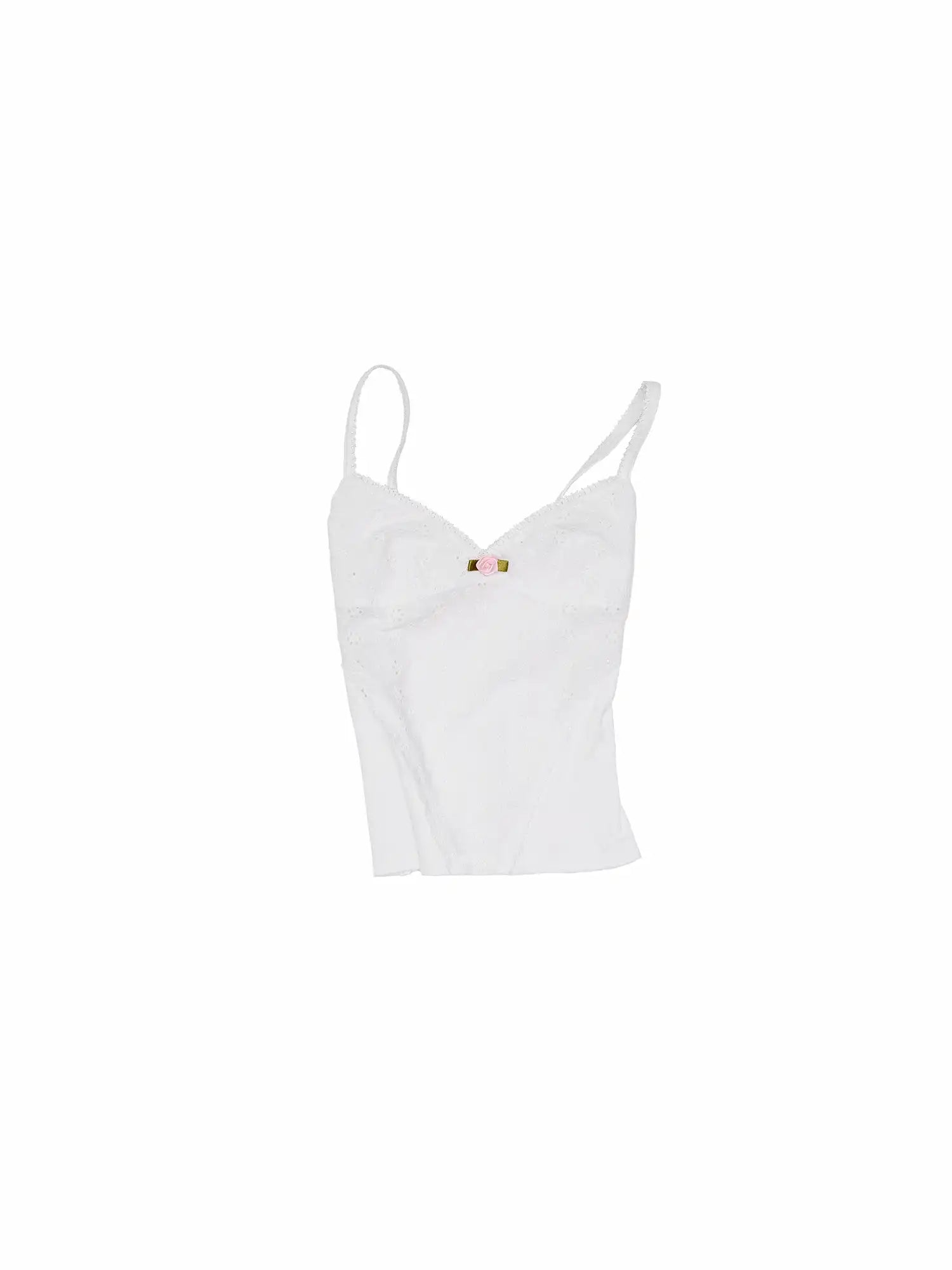 1Jinn Studio Eyelet Tank Top with Panel Ribbed Knit Camisole | Canton Collective