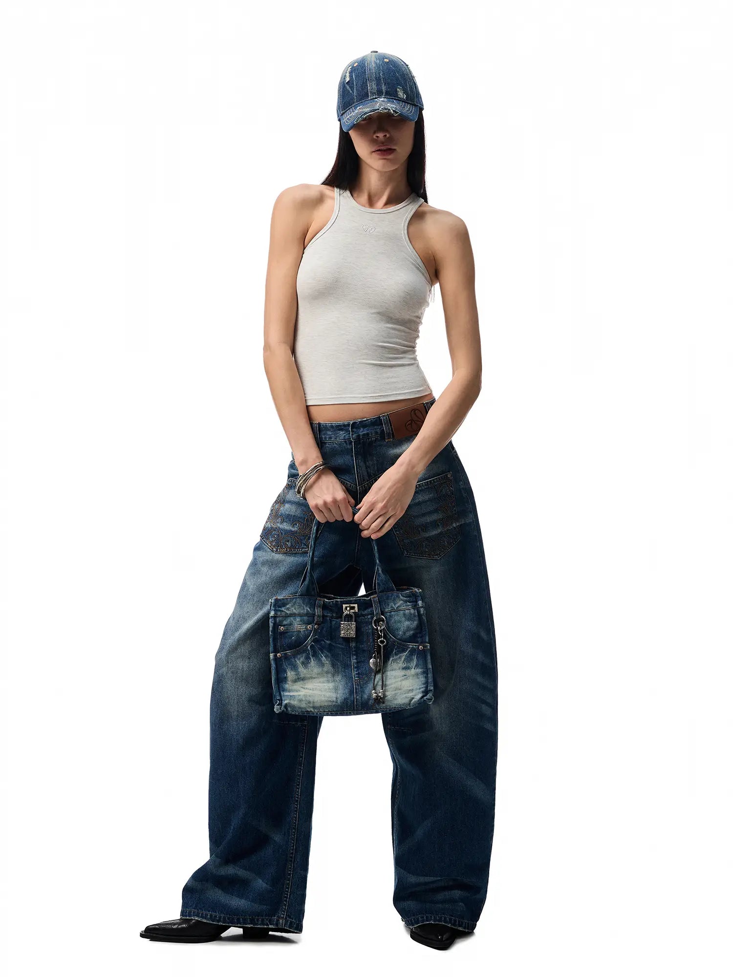 1Jinn Studio Faded Denim Tote | Canton Collective