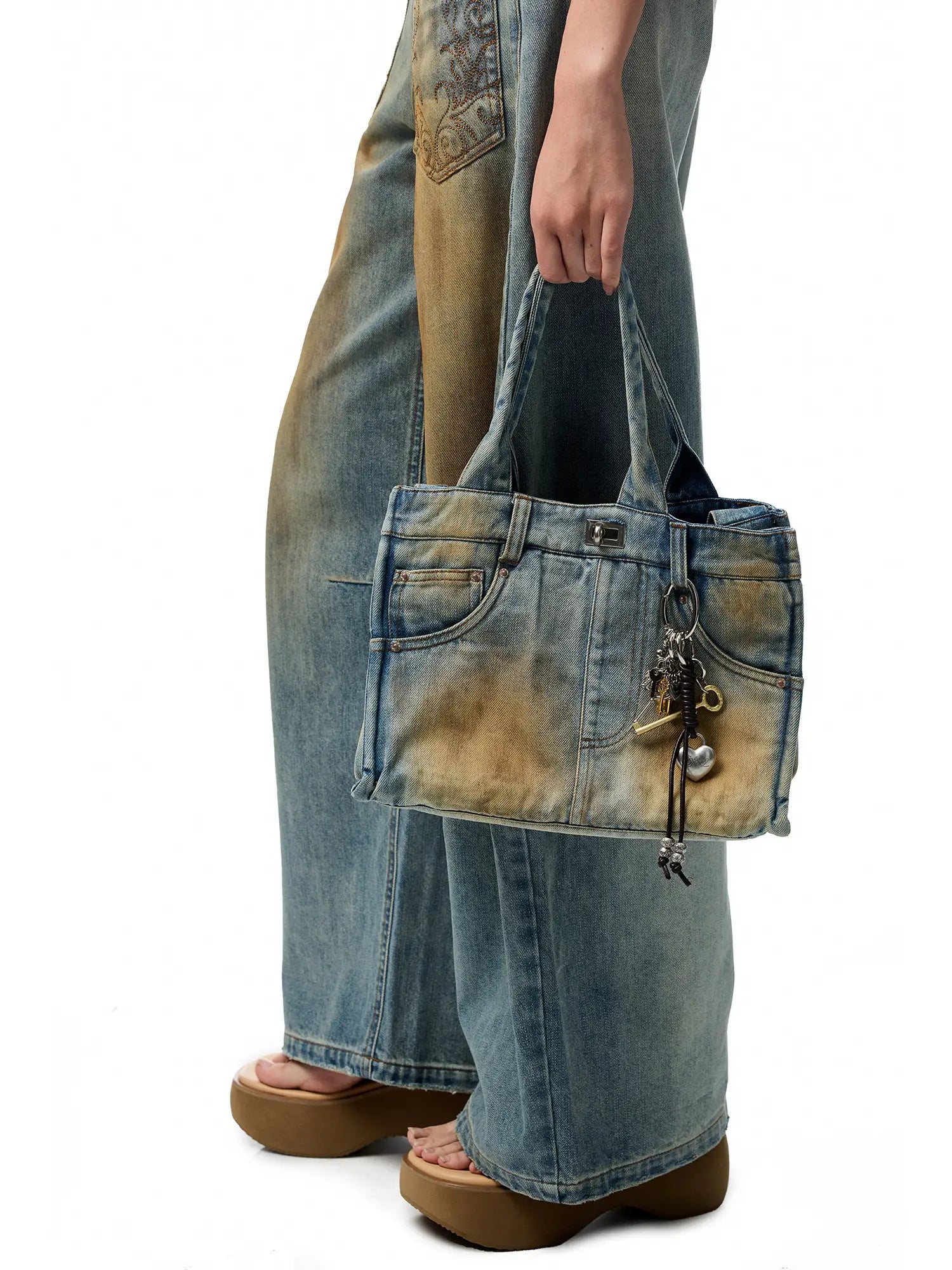 1Jinn Studio Faded Denim Tote | Canton Collective