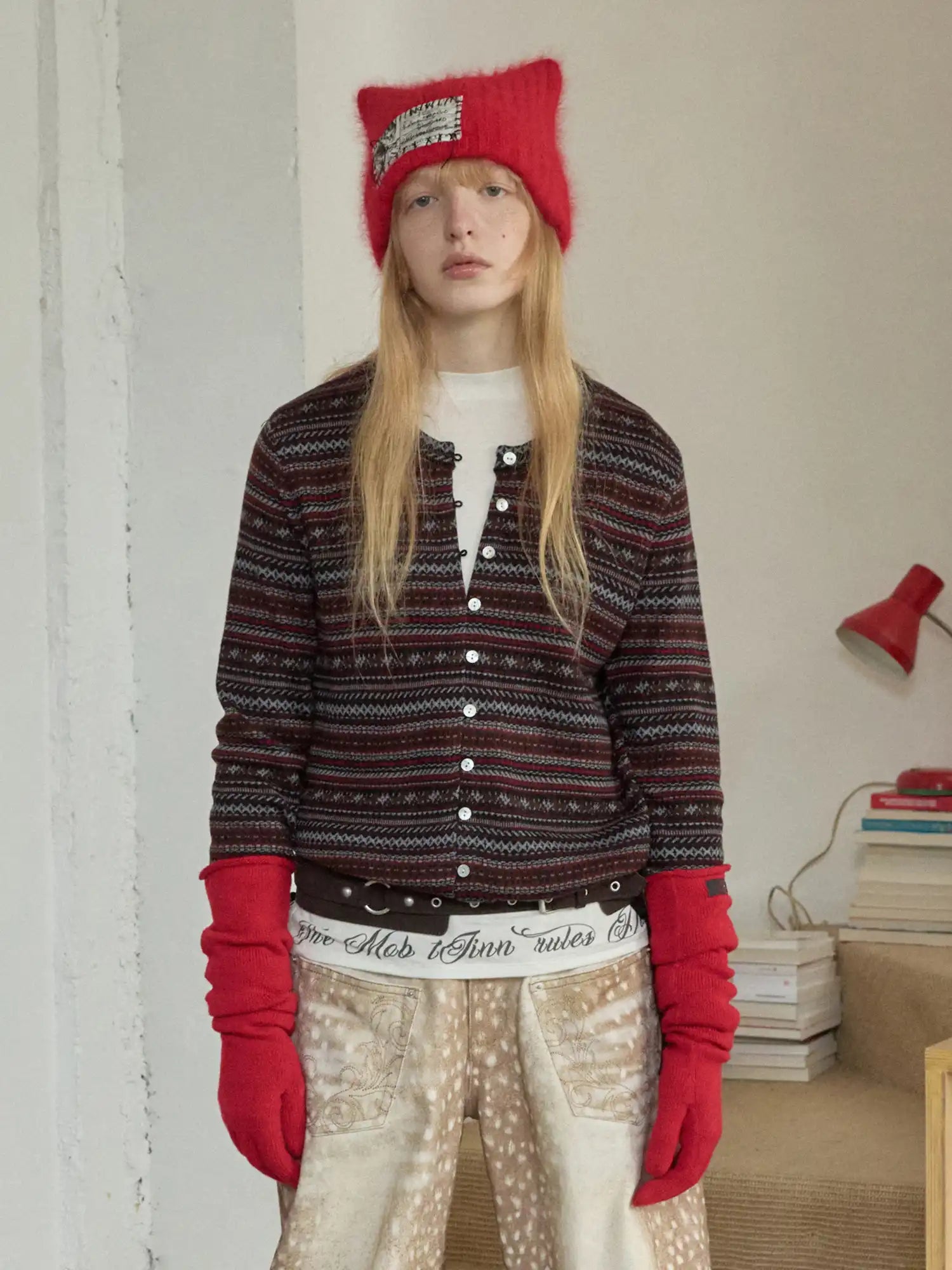 1Jinn Studio Fair Isle Drawstring Bud Cardigan | Canton Collective