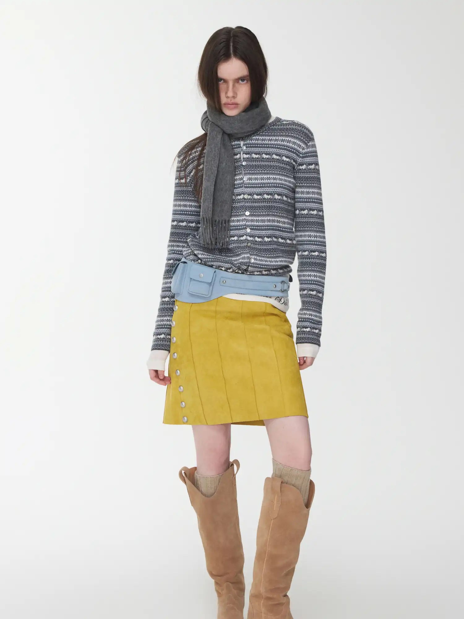 1Jinn Studio Fair Isle Drawstring Bud Cardigan | Canton Collective