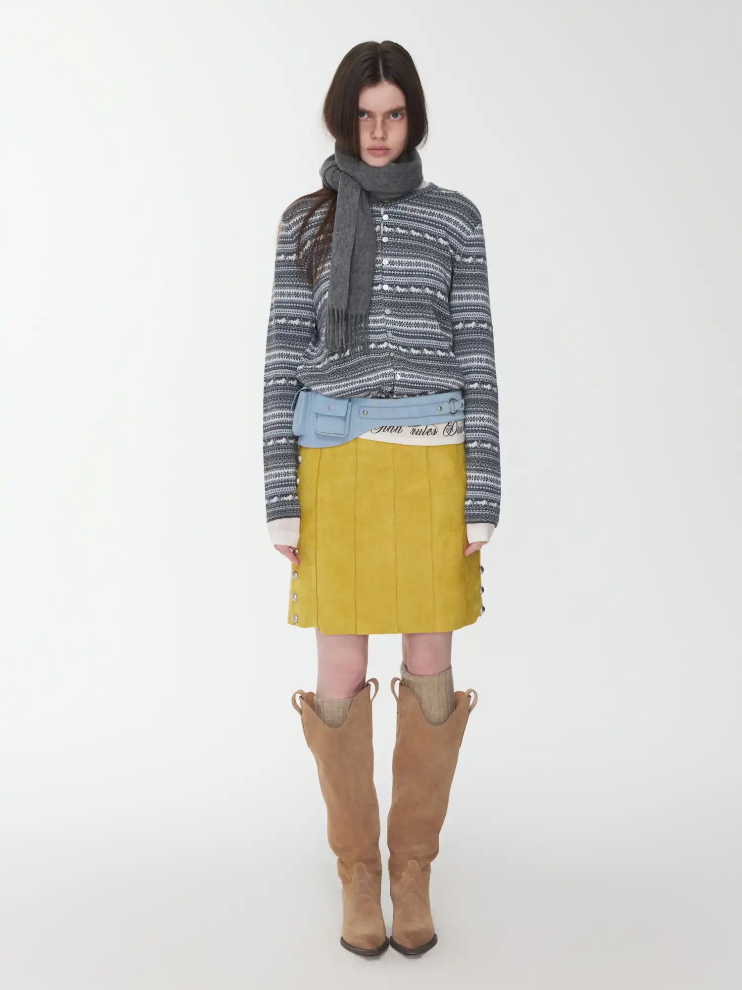 1Jinn Studio Fair Isle Drawstring Bud Cardigan | Canton Collective