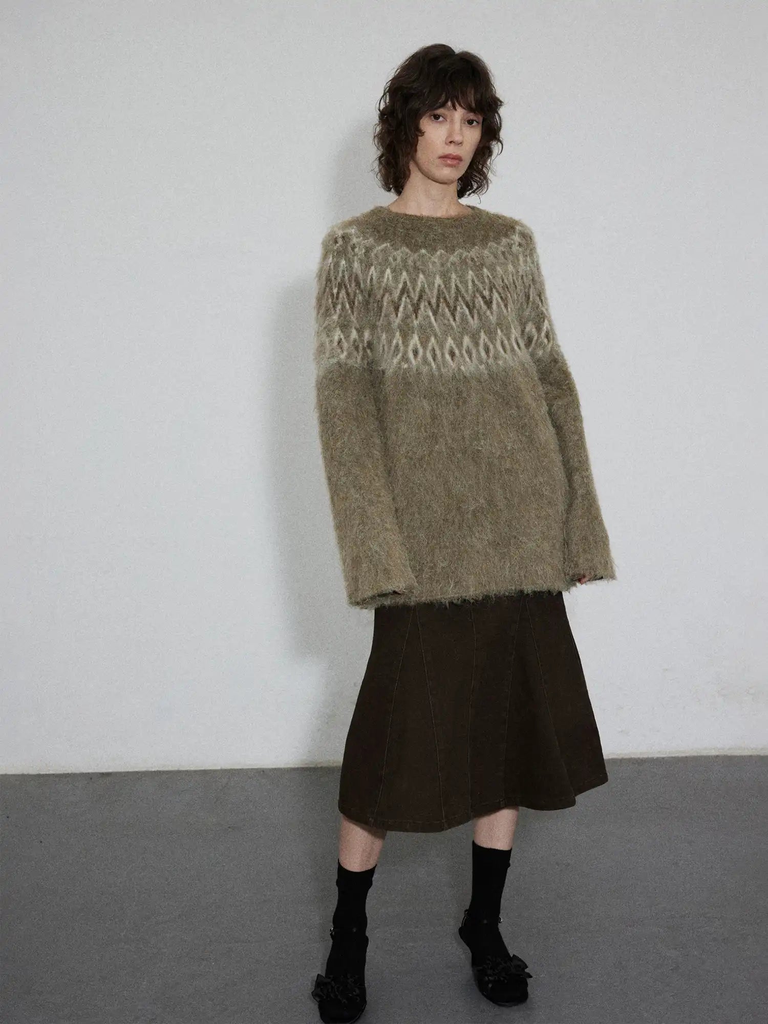 FIRST FLOOR Fair Isle Mohair Knit Sweater | Canton Collective