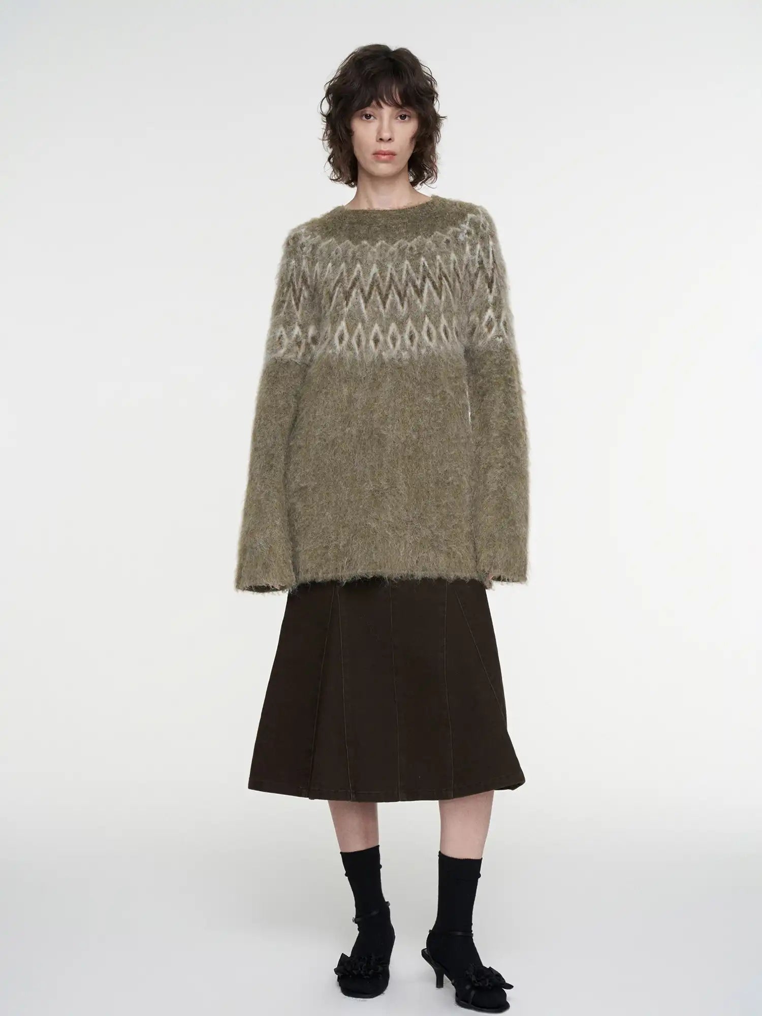 FIRST FLOOR Fair Isle Mohair Knit Sweater | Canton Collective