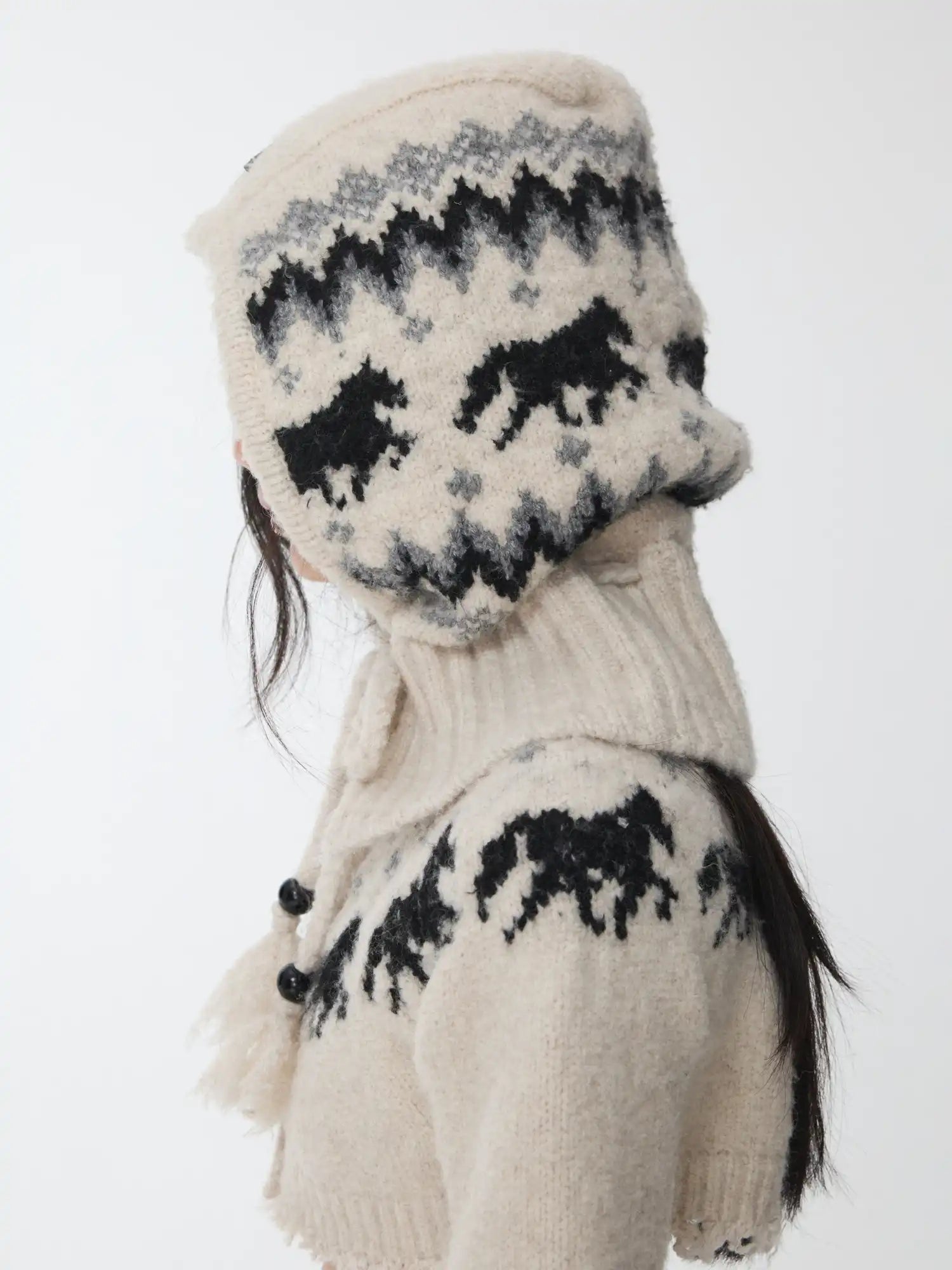 1Jinn Studio Fair Isle Pony  Balaclava | Canton Collective