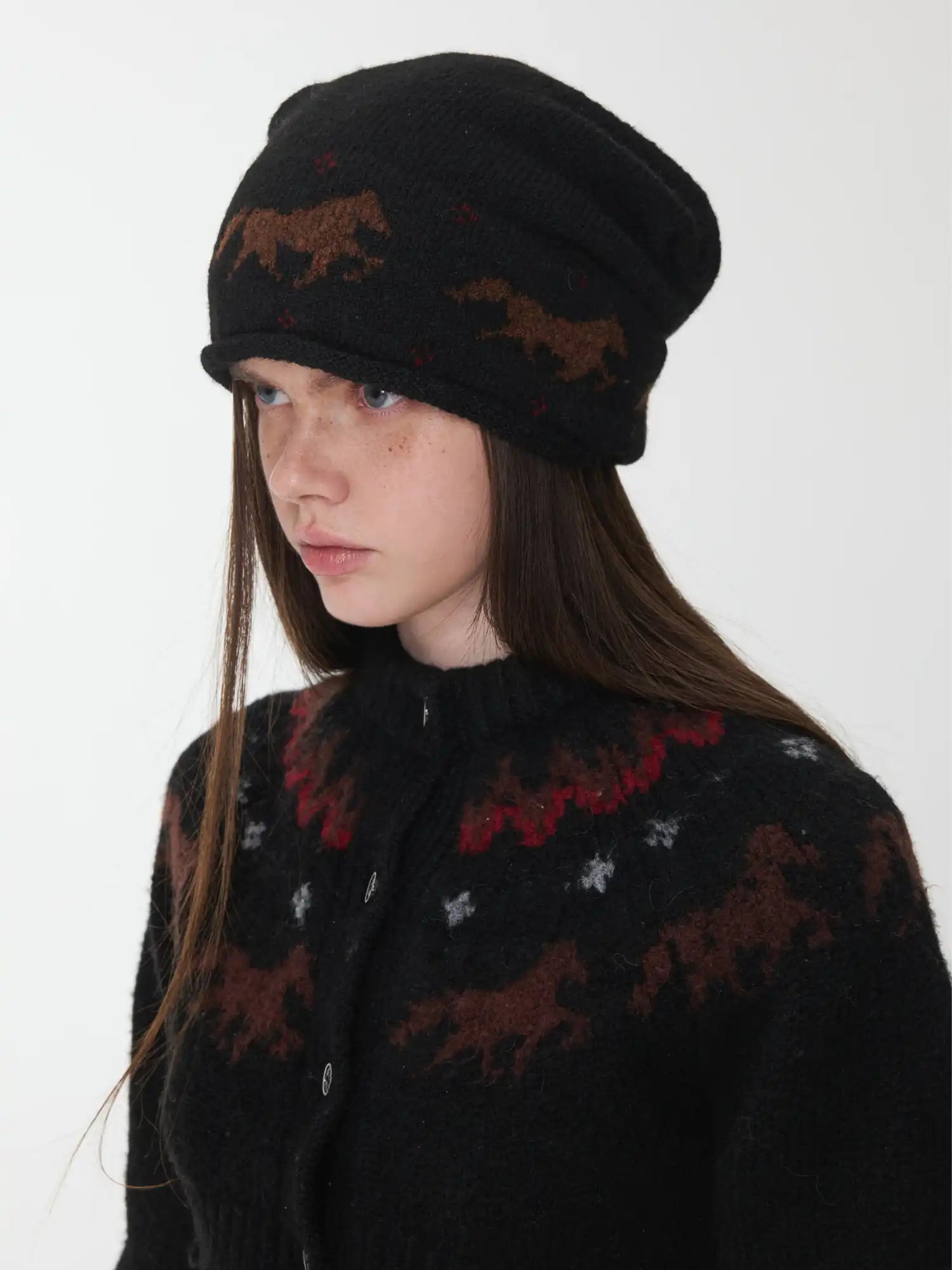 1Jinn Studio Fair Isle Pony Beanie | Canton Collective