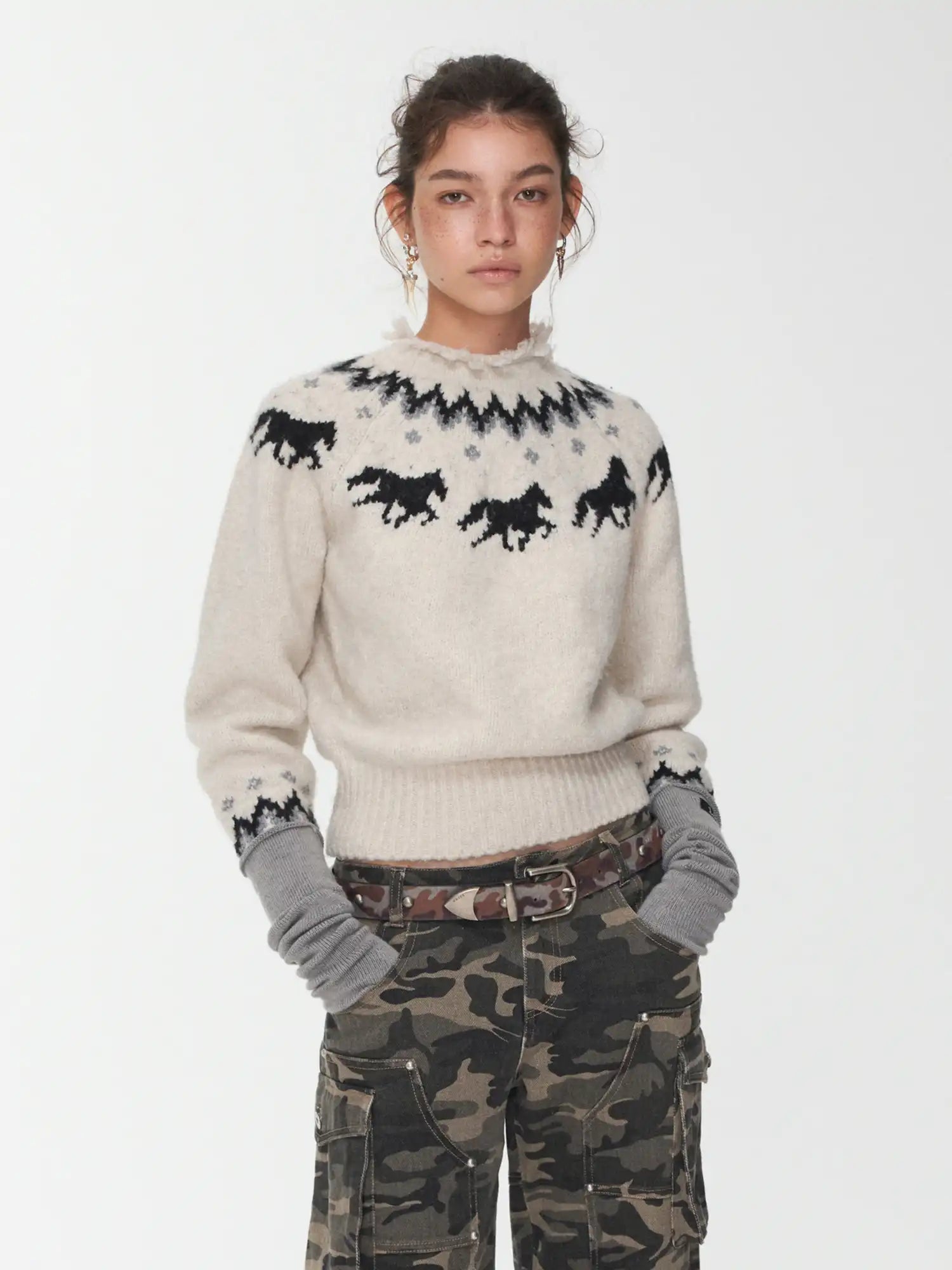 1Jinn Studio Fair Isle Pony Pullover Sweater | Canton Collective