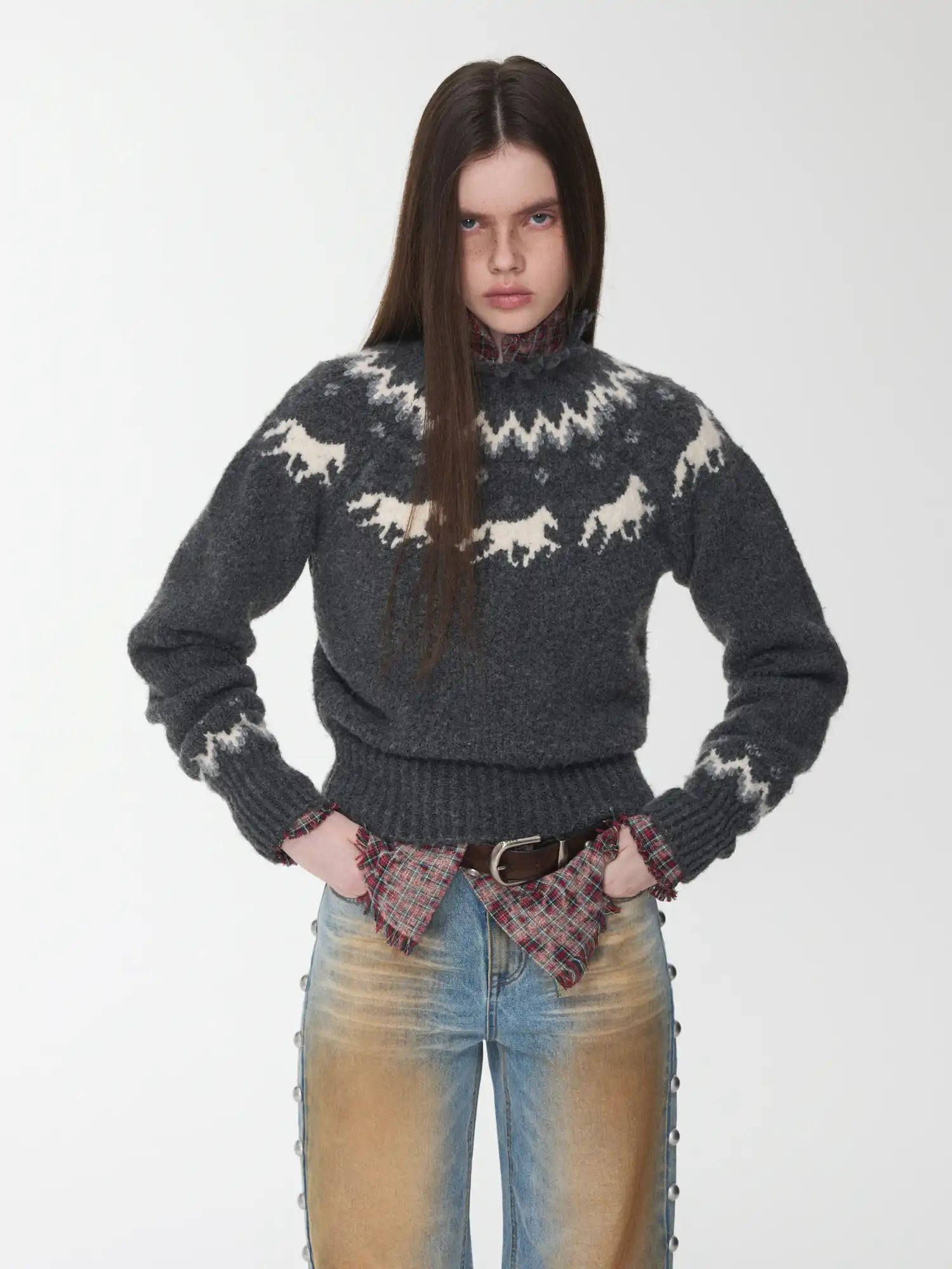 1Jinn Studio Fair Isle Pony Pullover Sweater | Canton Collective
