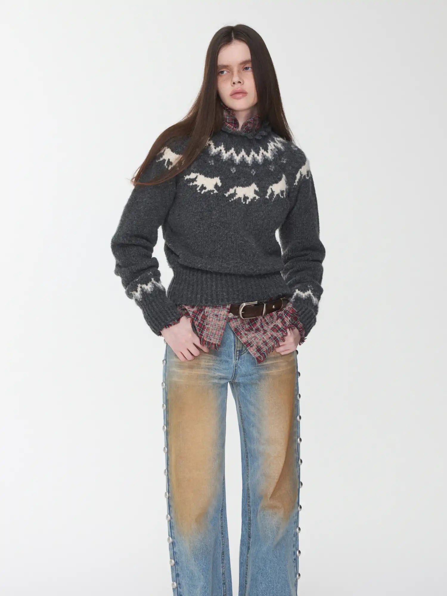1Jinn Studio Fair Isle Pony Pullover Sweater | Canton Collective