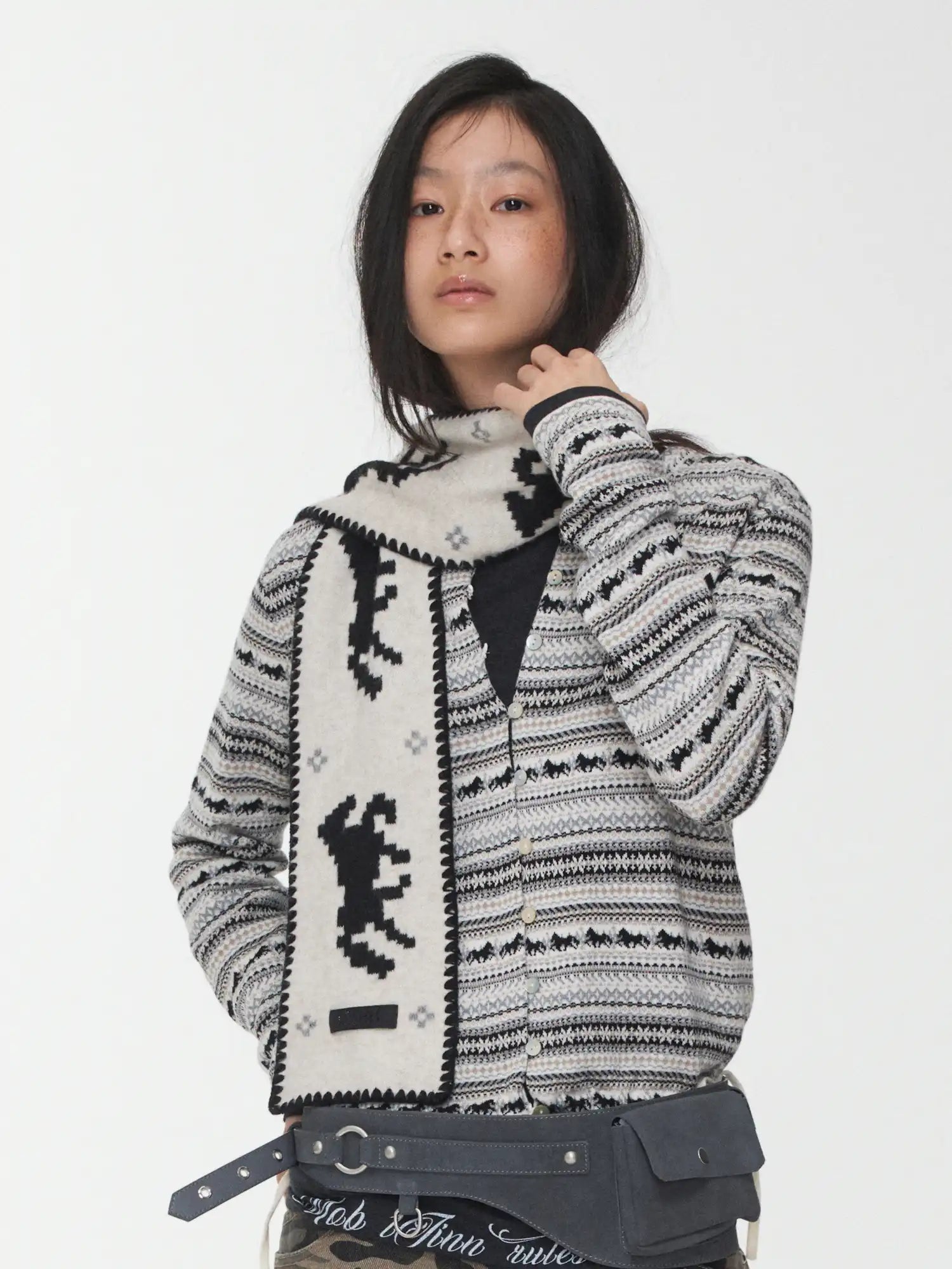 1Jinn Studio Fair Isle Pony Scarf | Canton Collective