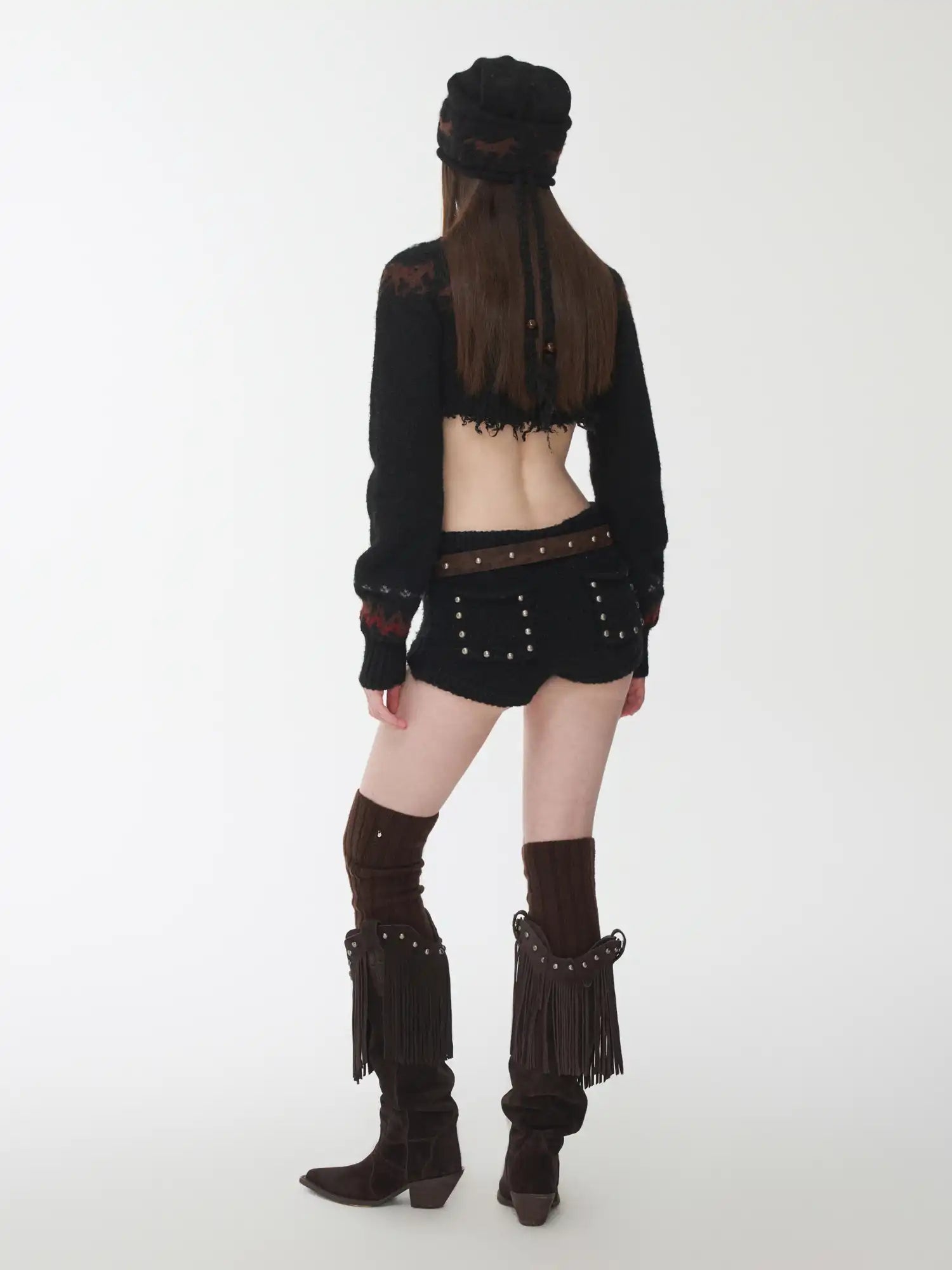 1Jinn Studio Fair Isle Pony Short Cardigan | Canton Collective