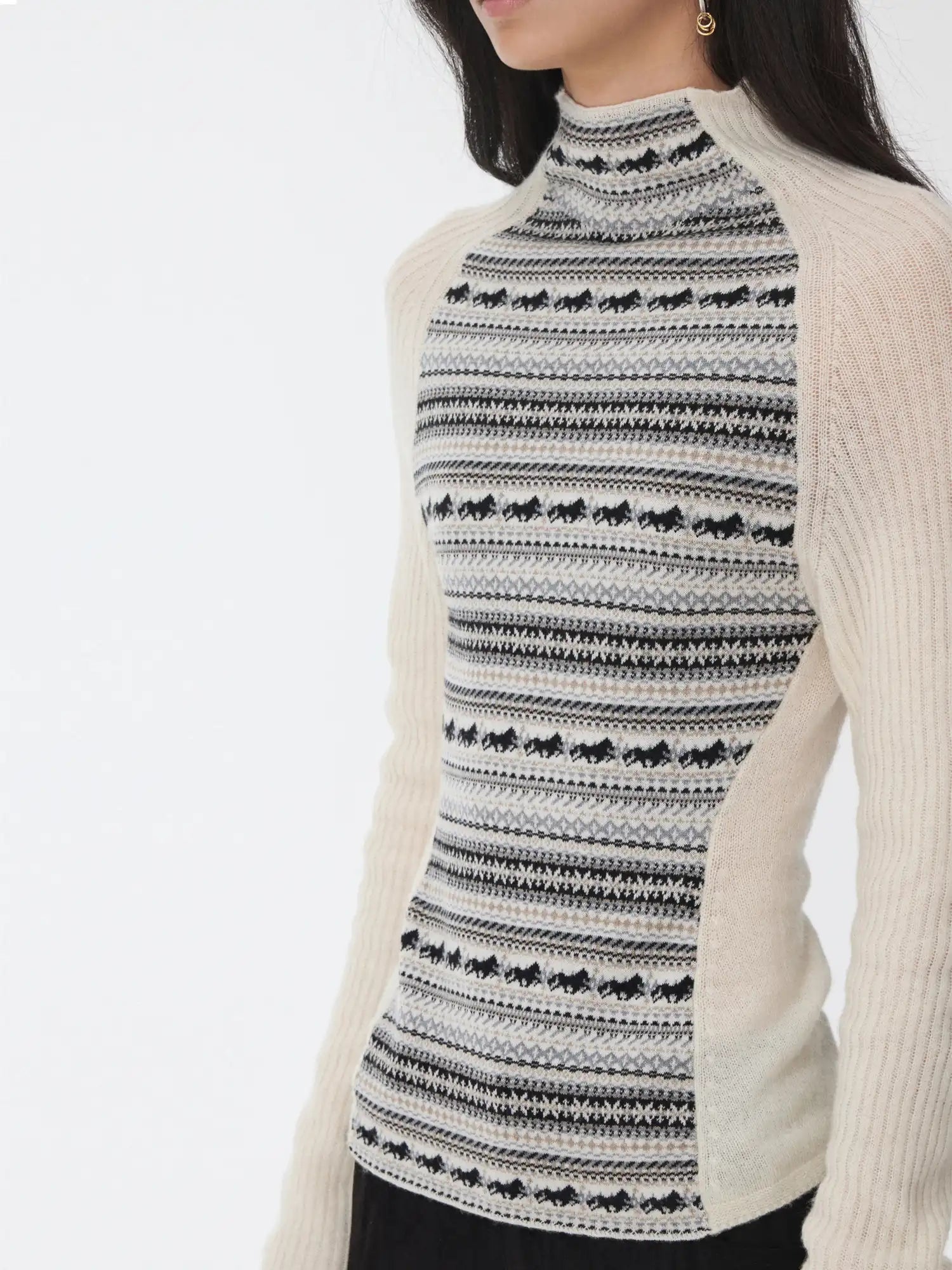 1Jinn Studio Fair Isle Turtleneck Sweater | Canton Collective