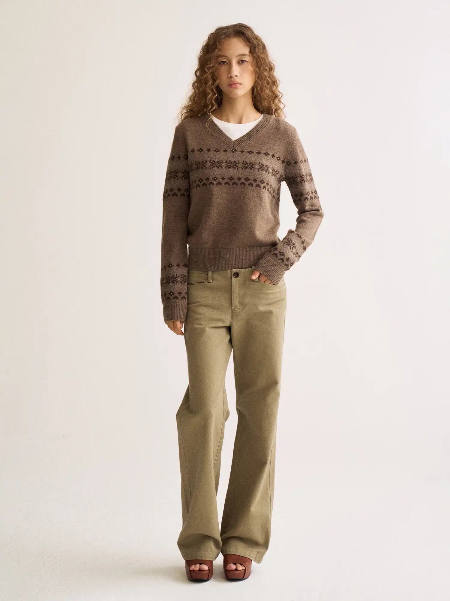 FirstFloor Fair Isle V-Neck Sweater | Canton Collective
