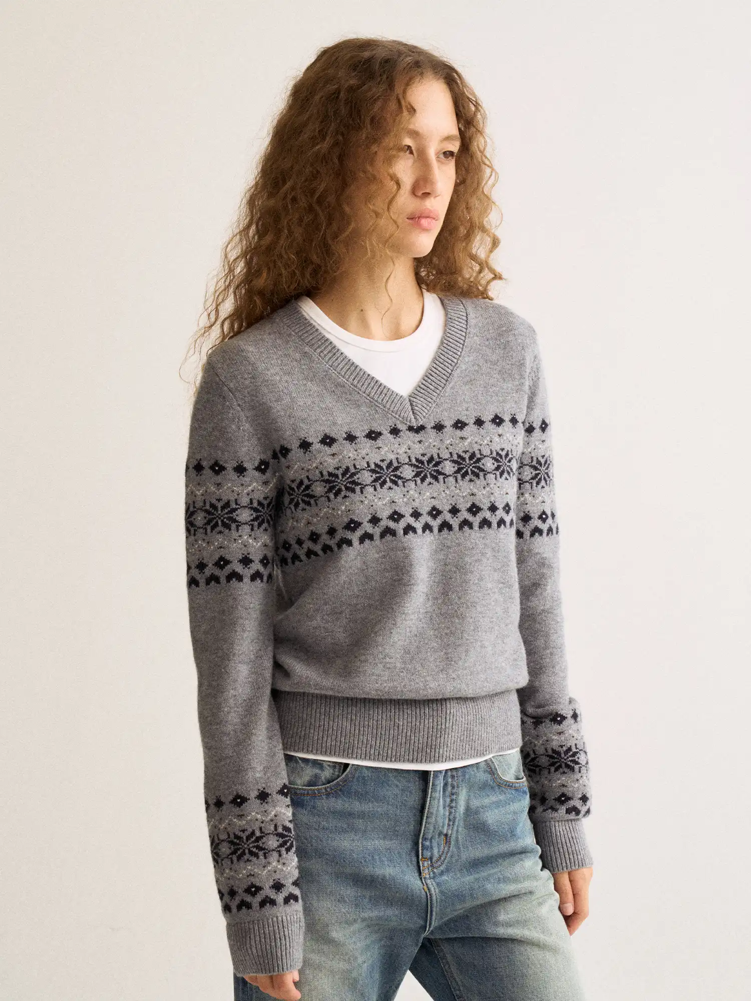 FirstFloor Fair Isle V-Neck Sweater | Canton Collective
