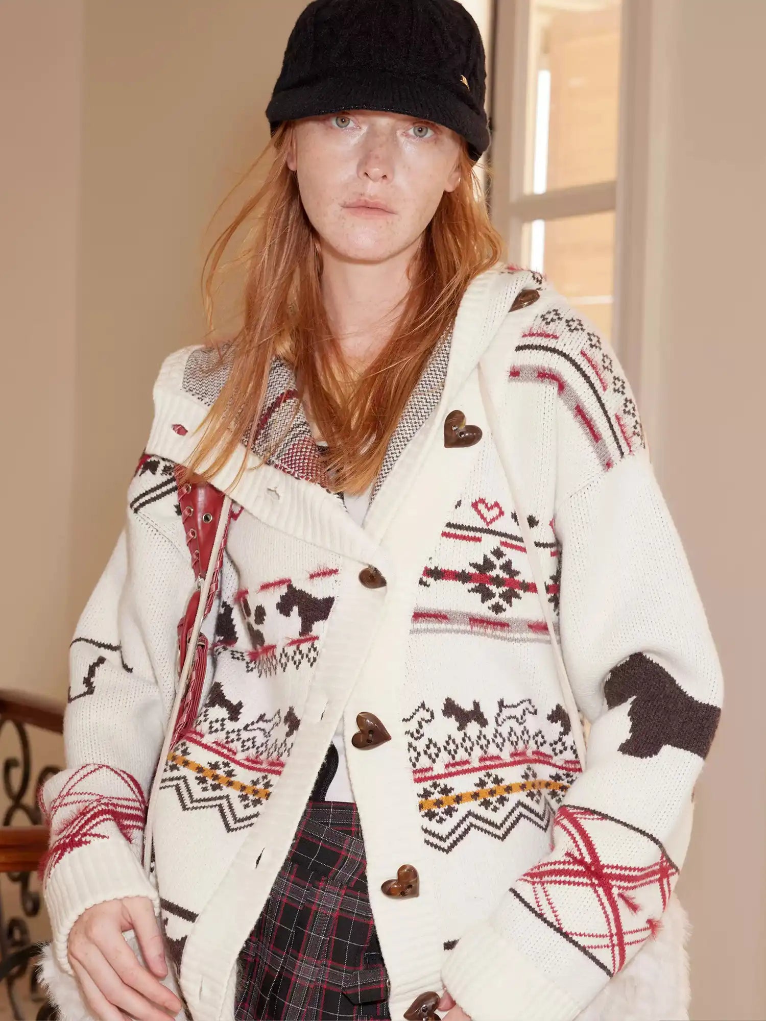 2th Desire Fair Isle Wool Jacquard Hoodie Cardigan | Canton Collective