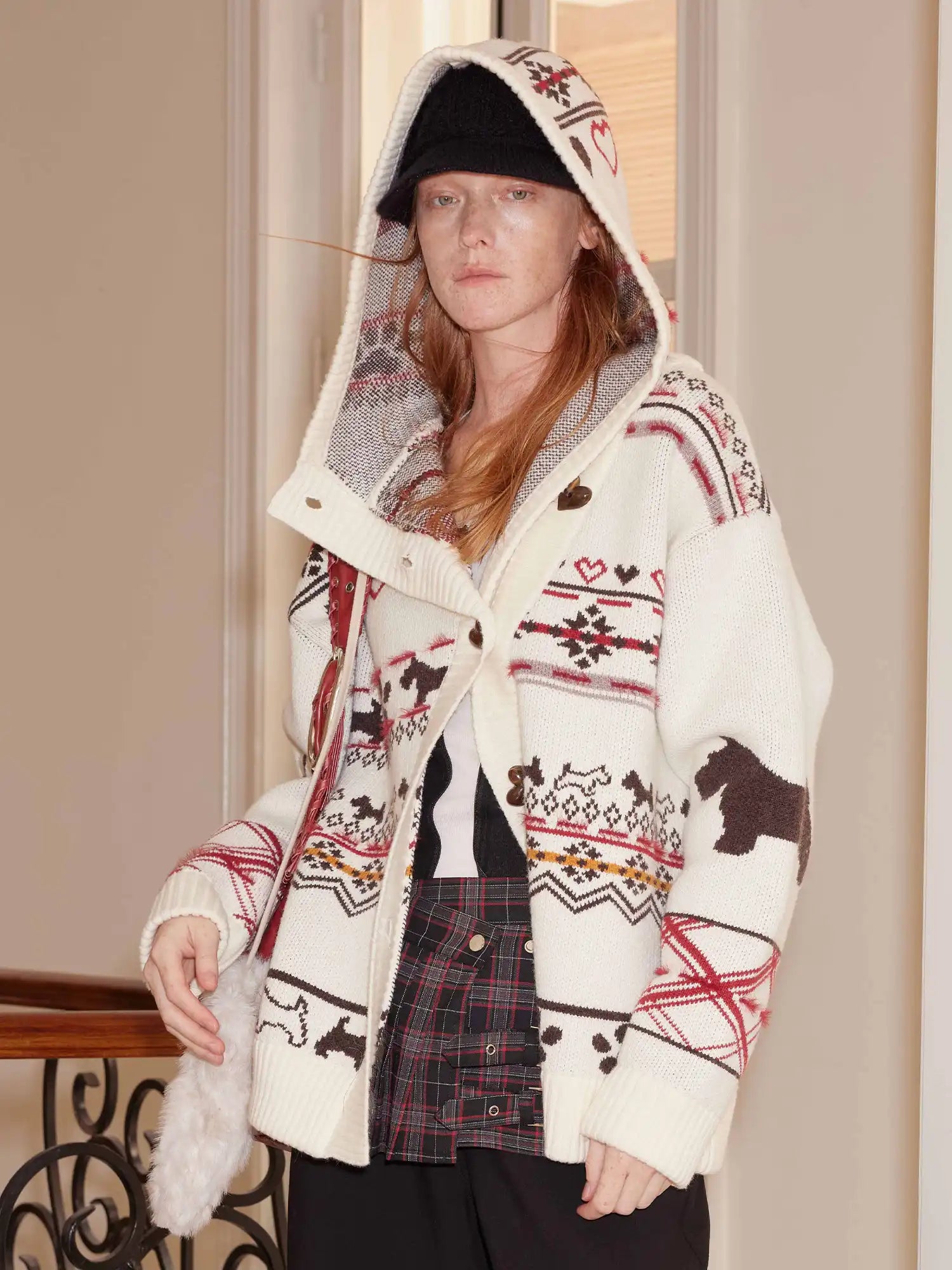 2th Desire Fair Isle Wool Jacquard Hoodie Cardigan | Canton Collective