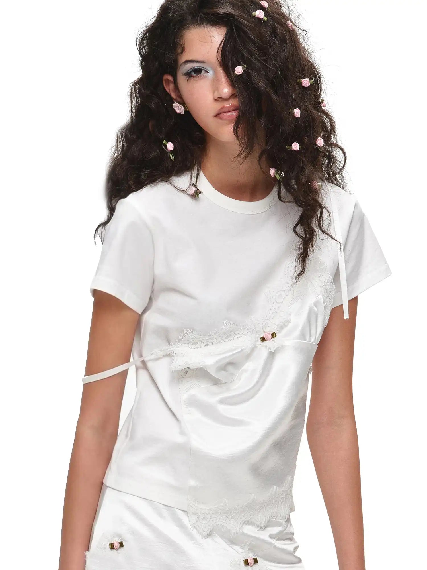 1Jinn Studio Faux-Layered Lace Cami Short Sleeve Tee | Canton Collective