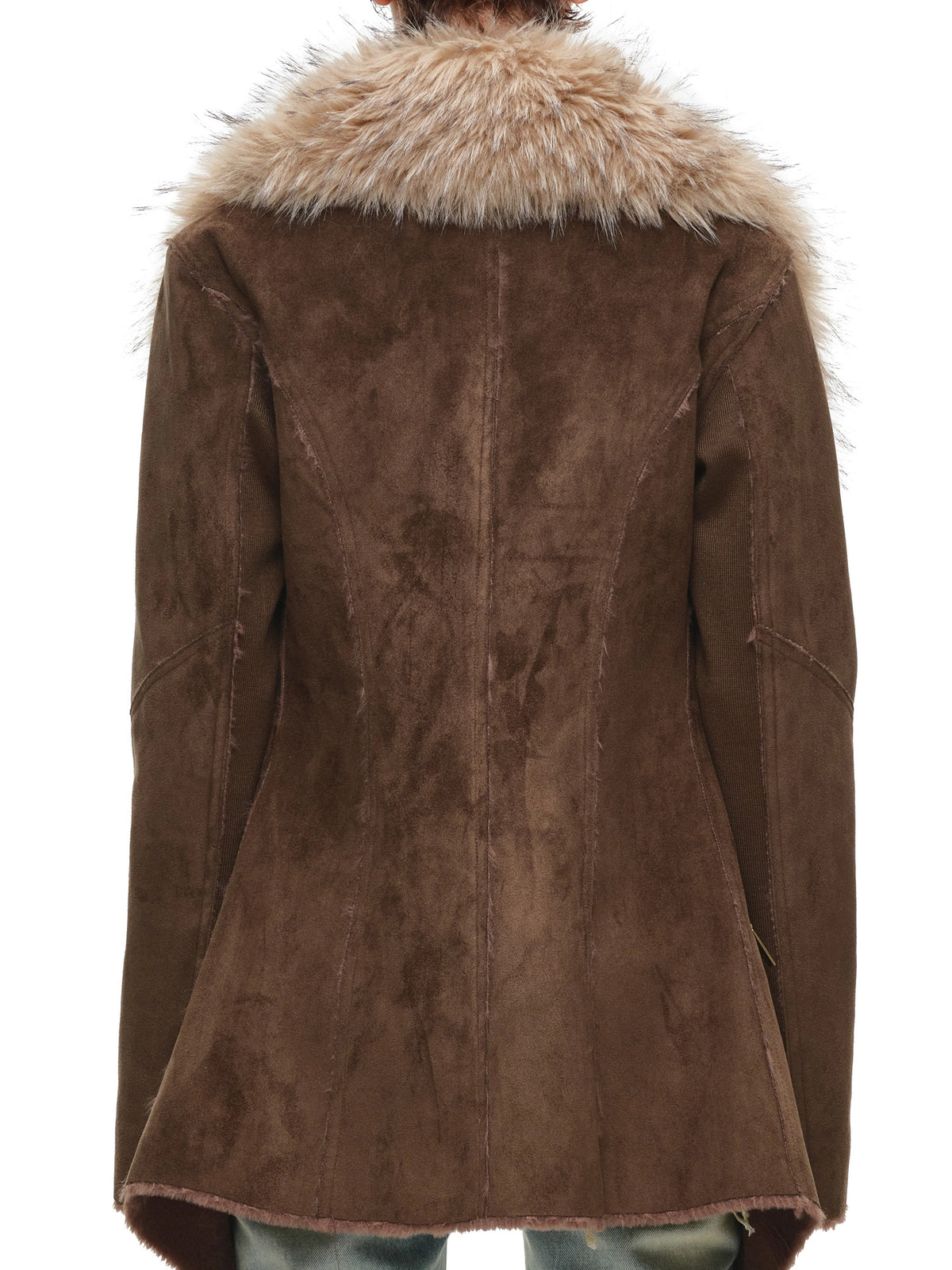 1Jinn Studio Faux Fur Suede Asymmetric Jacket | Canton Collective