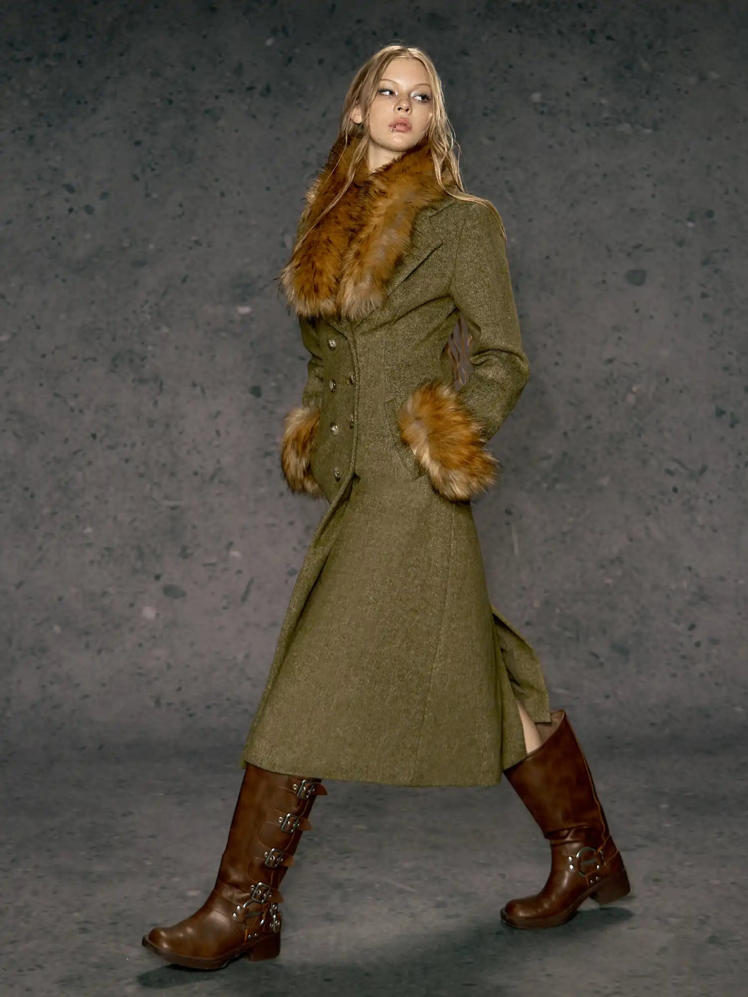 Deleteex Faux Fur Trim Coat | Canton Collective