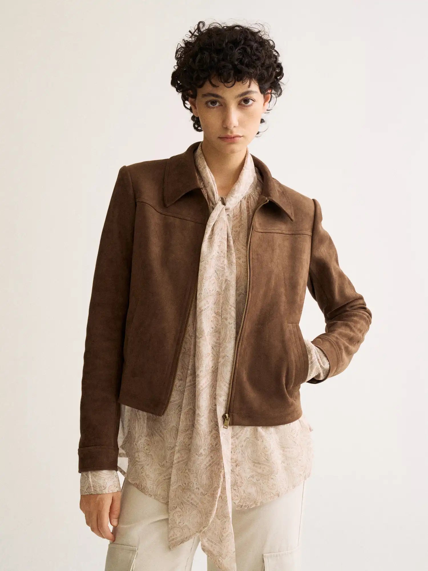FirstFloor Faux Suede Fitted Jacket | Canton Collective