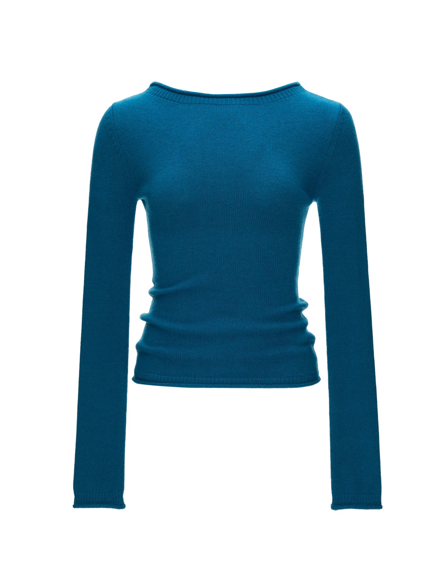 MAMC Fitted Rolled Hem Light Knit Sweater | Canton Collective