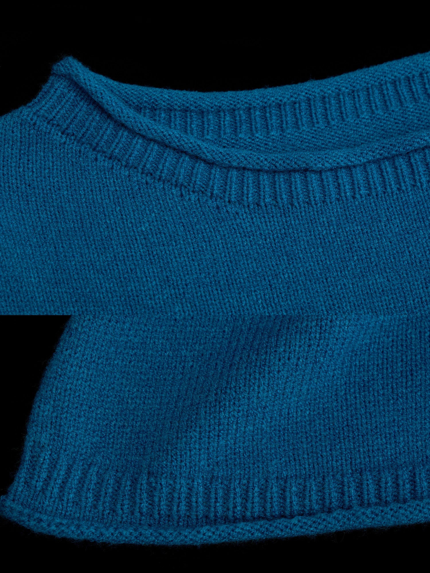 MAMC Fitted Rolled Hem Light Knit Sweater | Canton Collective