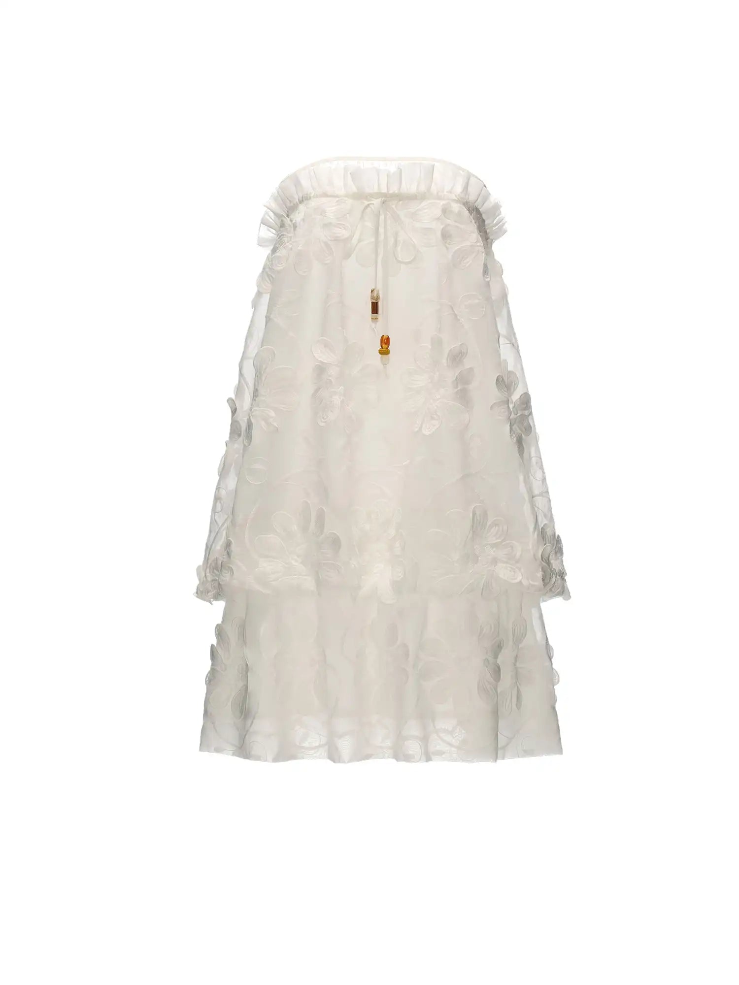 MAMC Floral Applique Babydoll Tube Dress | Canton Collective