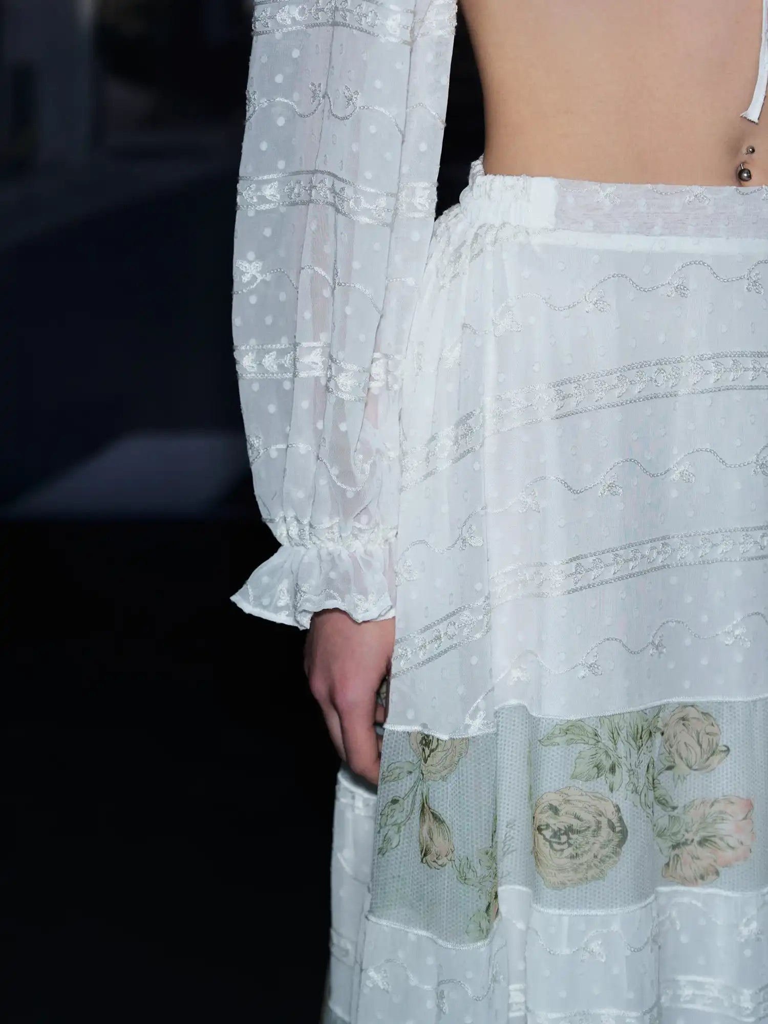 Deleteex Floral Print Low Rise Maxi Skirt | Canton Collective