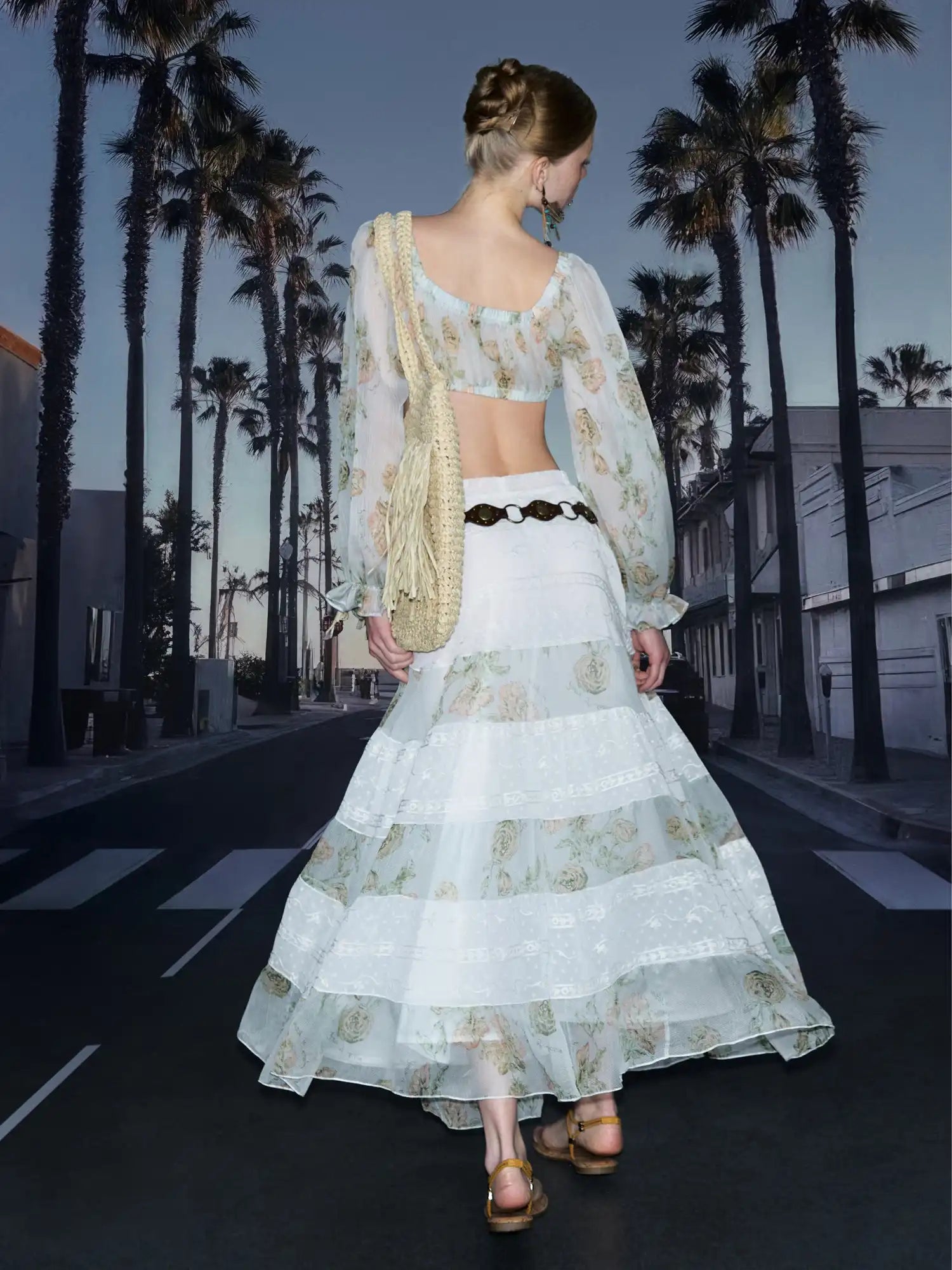 Deleteex Floral Print Low Rise Maxi Skirt | Canton Collective