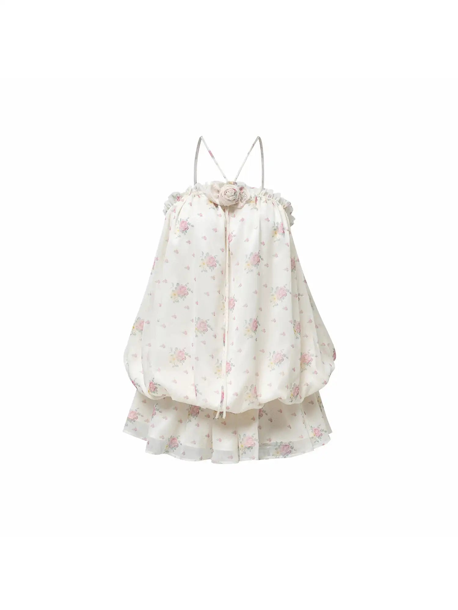 1Jinn Studio Floral Smocked Halter Mini Dress | Canton Collective