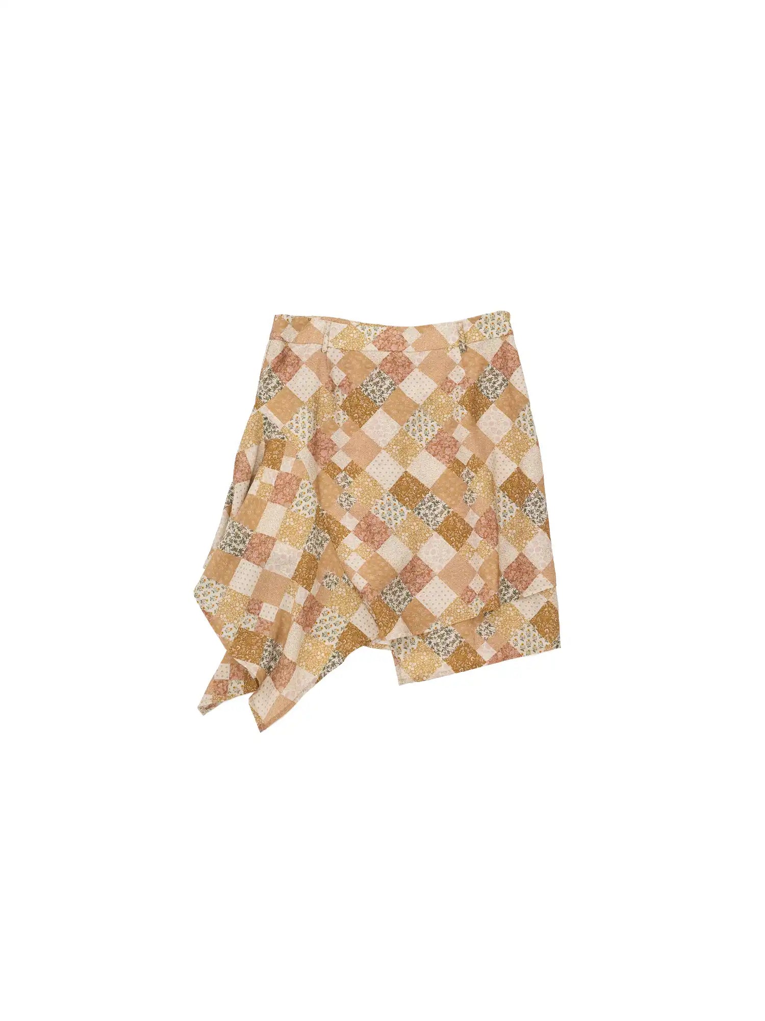 CantonCollective Design Floral Wrap Skirt with Handkerchief Hem | Canton Collective