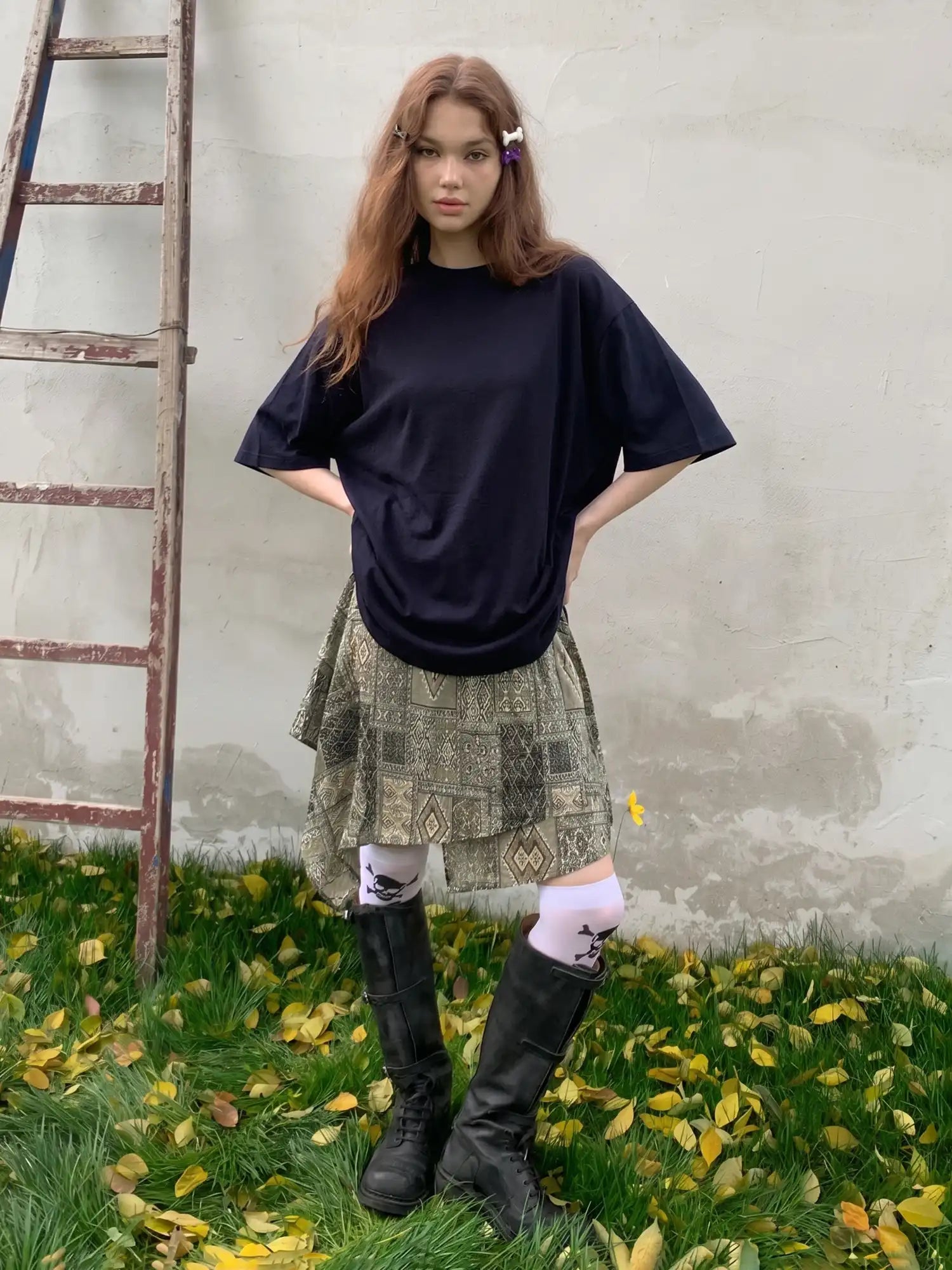 CantonCollective Design Floral Wrap Skirt with Handkerchief Hem | Canton Collective