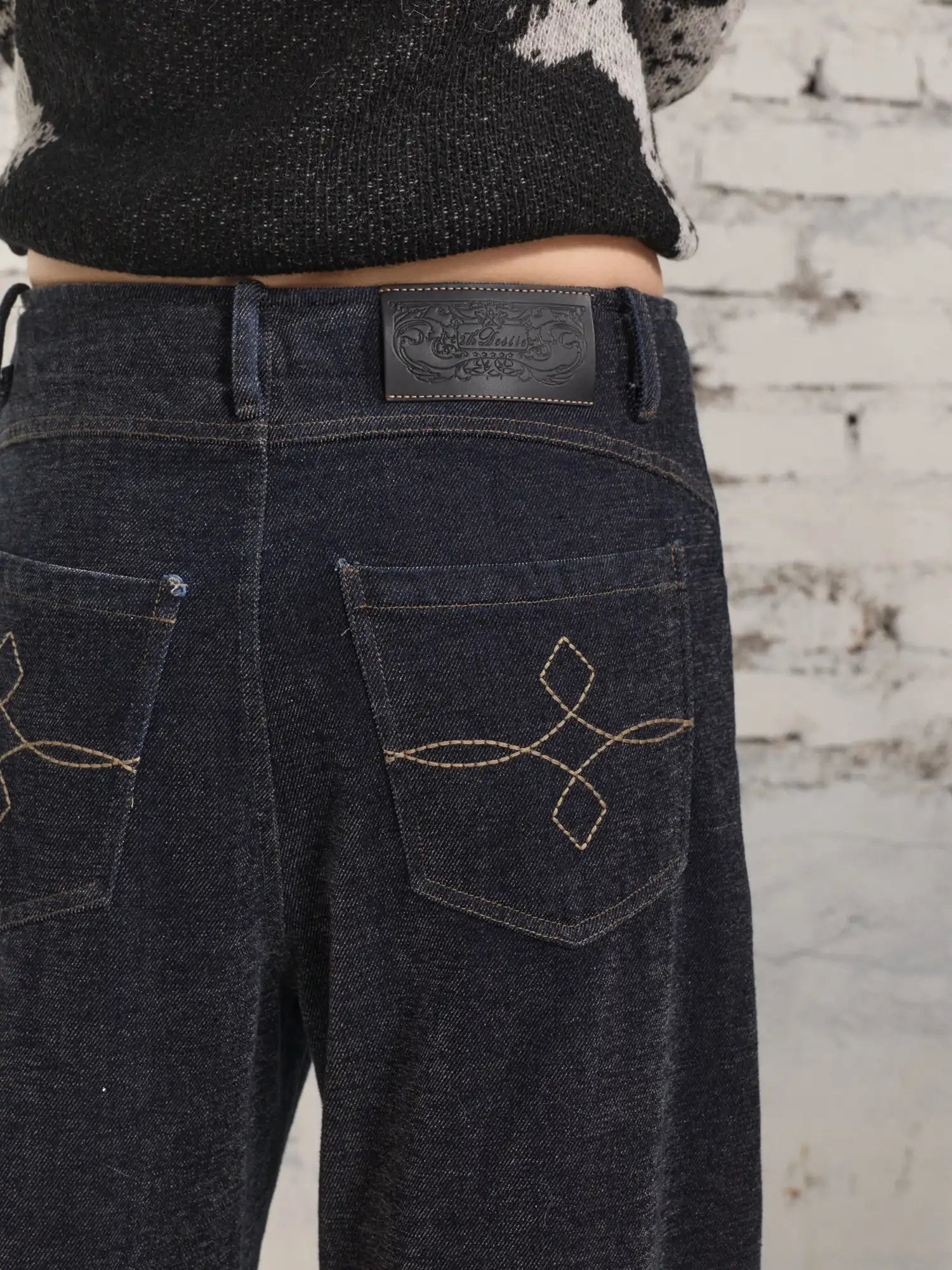 2th Desire Folded-Hem Printed Hand-Washed Jeans | Canton Collective