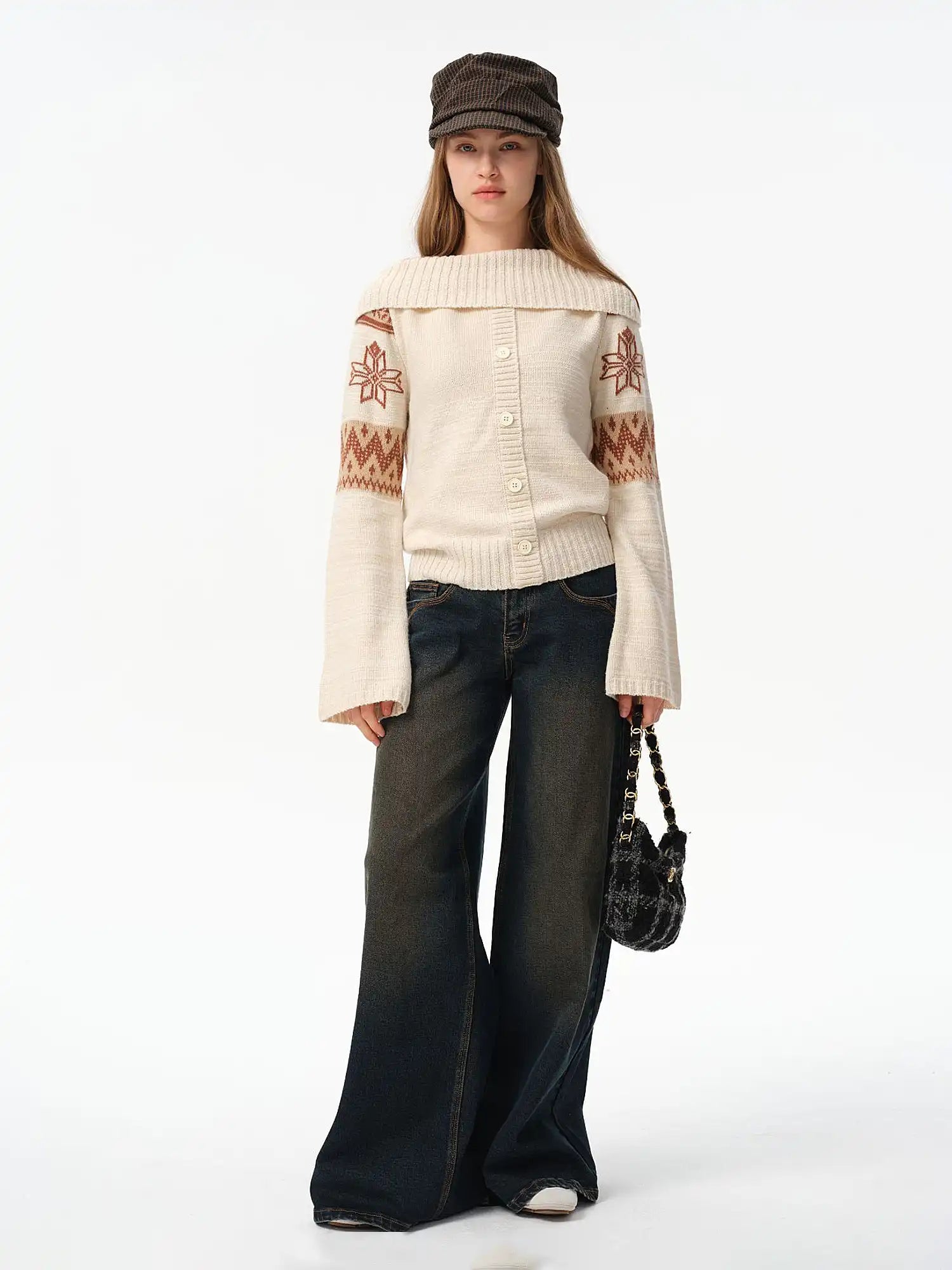 Foldover Fair Isle Sweater