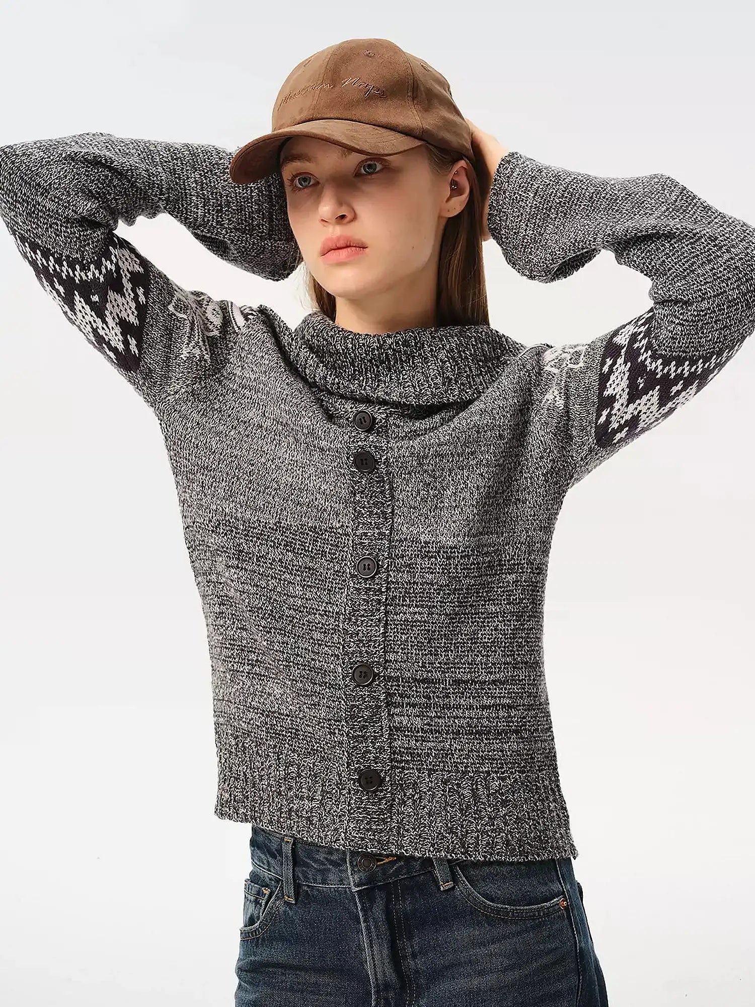 Foldover Fair Isle Sweater