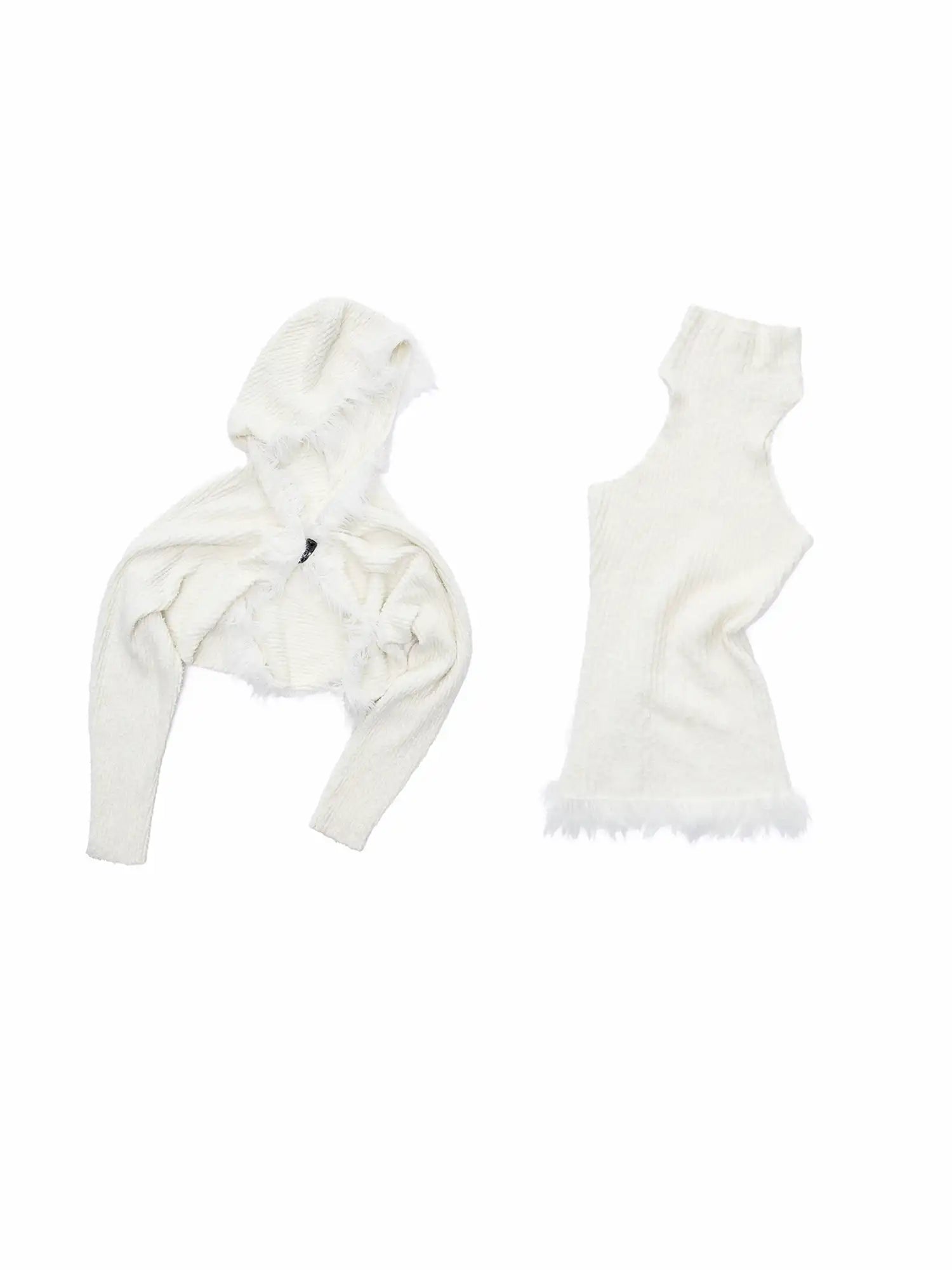 1Jinn Studio Fringe Knit Vest & Cardigan Vest Set | Canton Collective