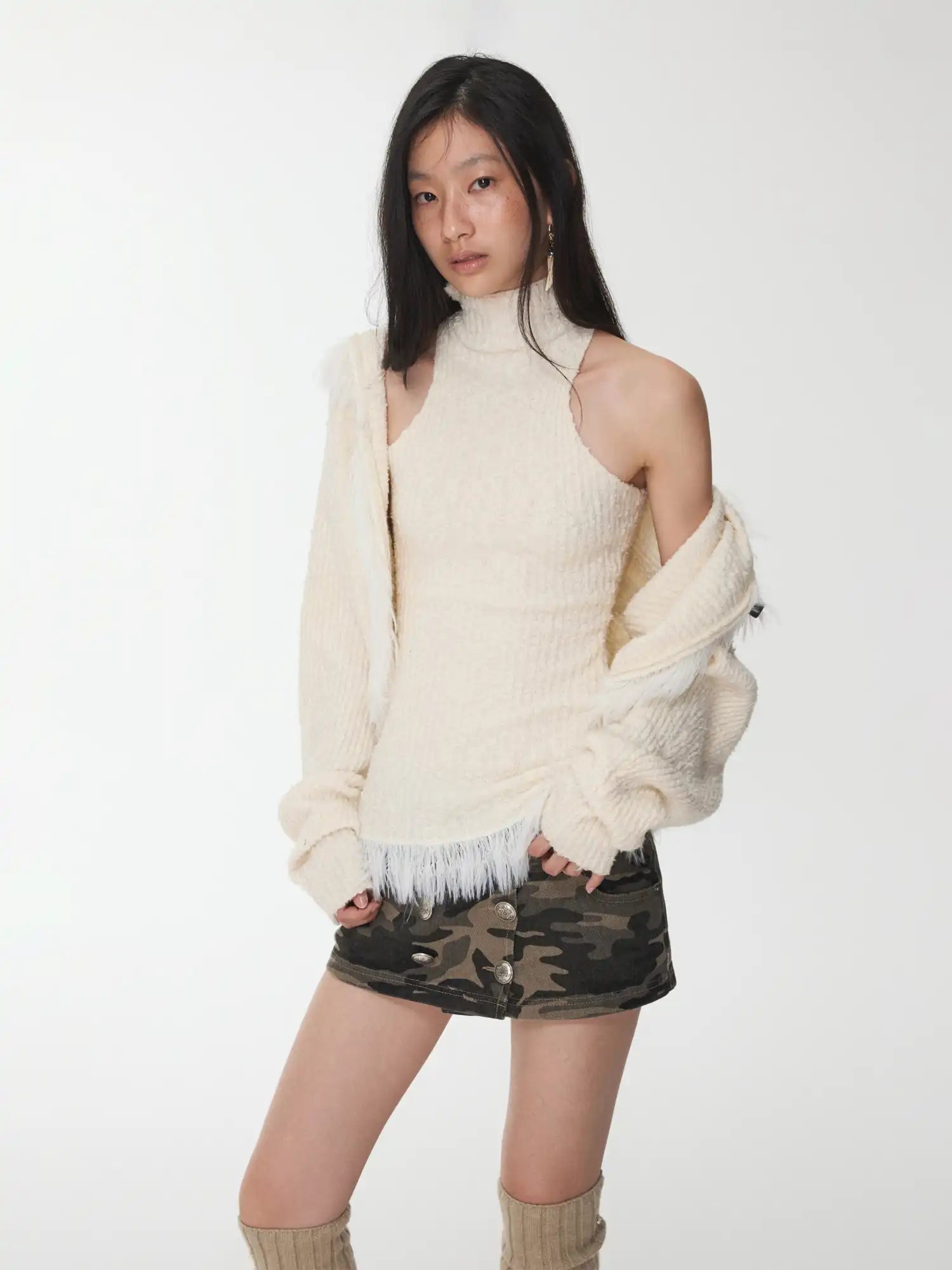 1Jinn Studio Fringe Knit Vest & Cardigan Vest Set | Canton Collective