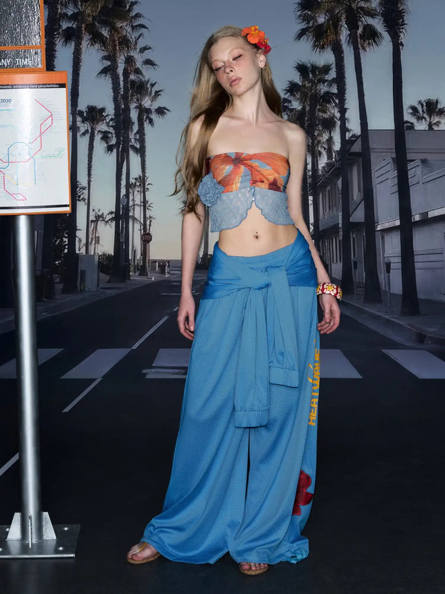 Deleteex Fruit Print Beach Corset Top | Canton Collective