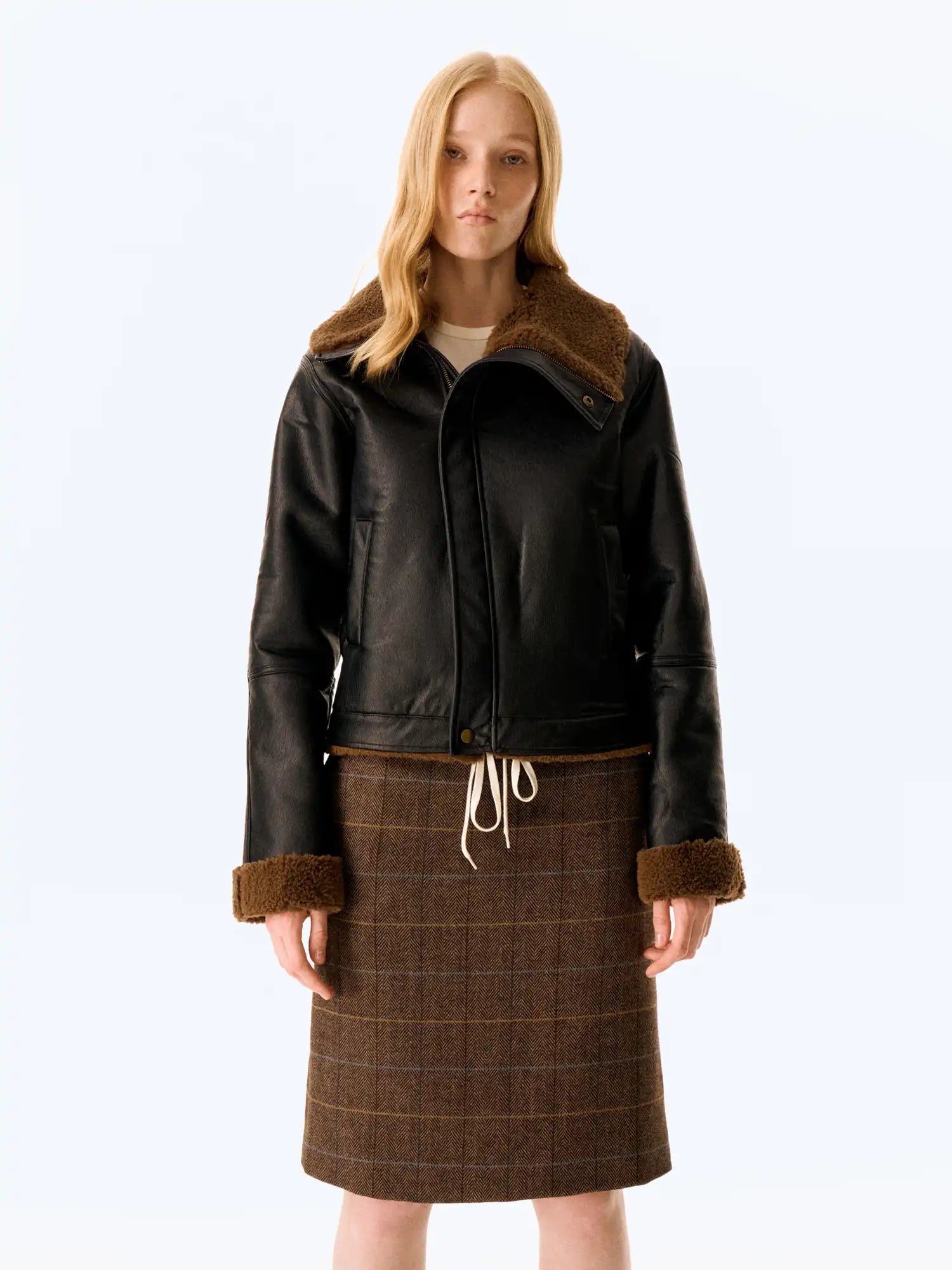 FIRST FLOOR Fur Fitted Coat | Canton Collective