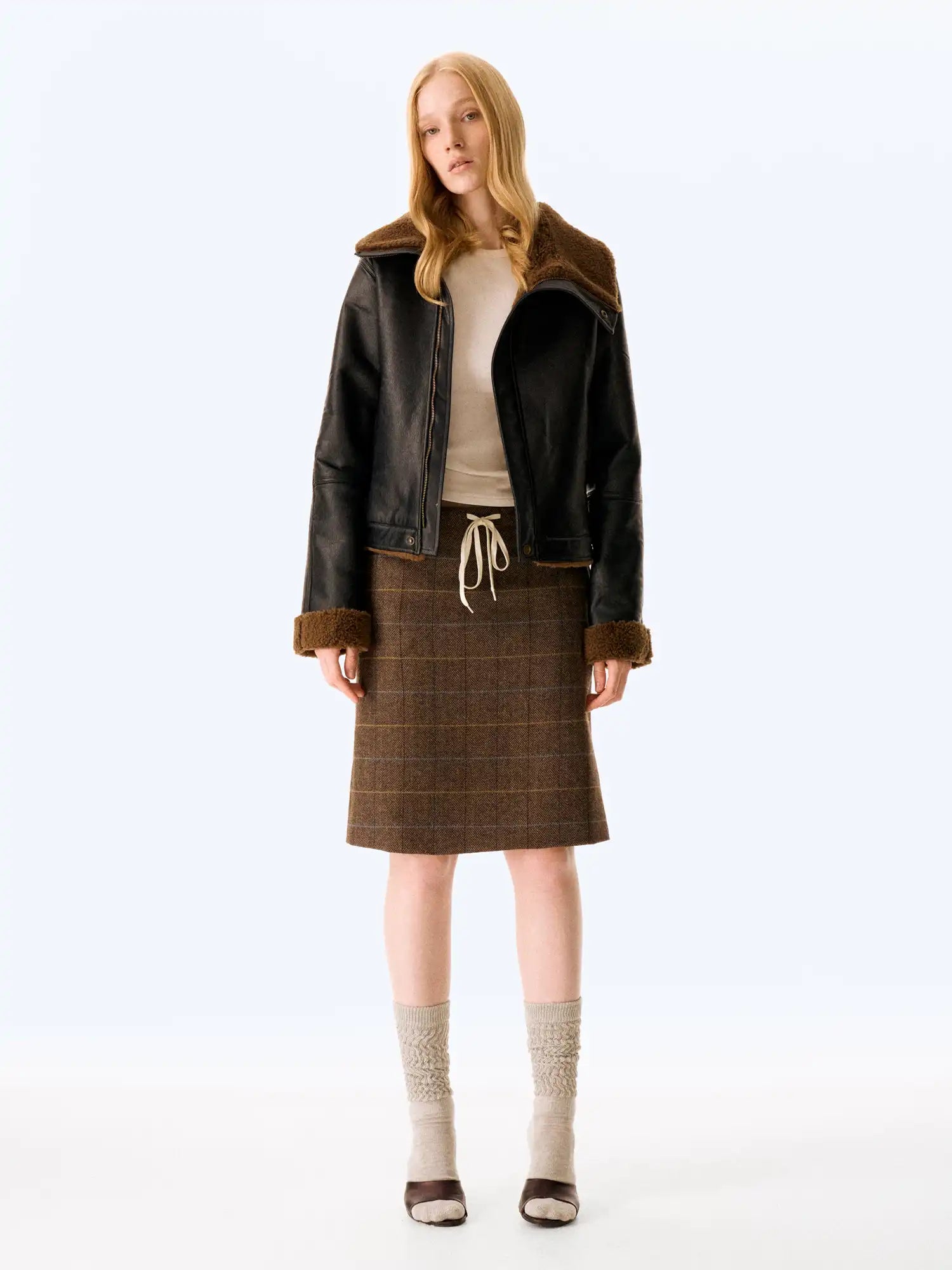 FIRST FLOOR Fur Fitted Coat | Canton Collective