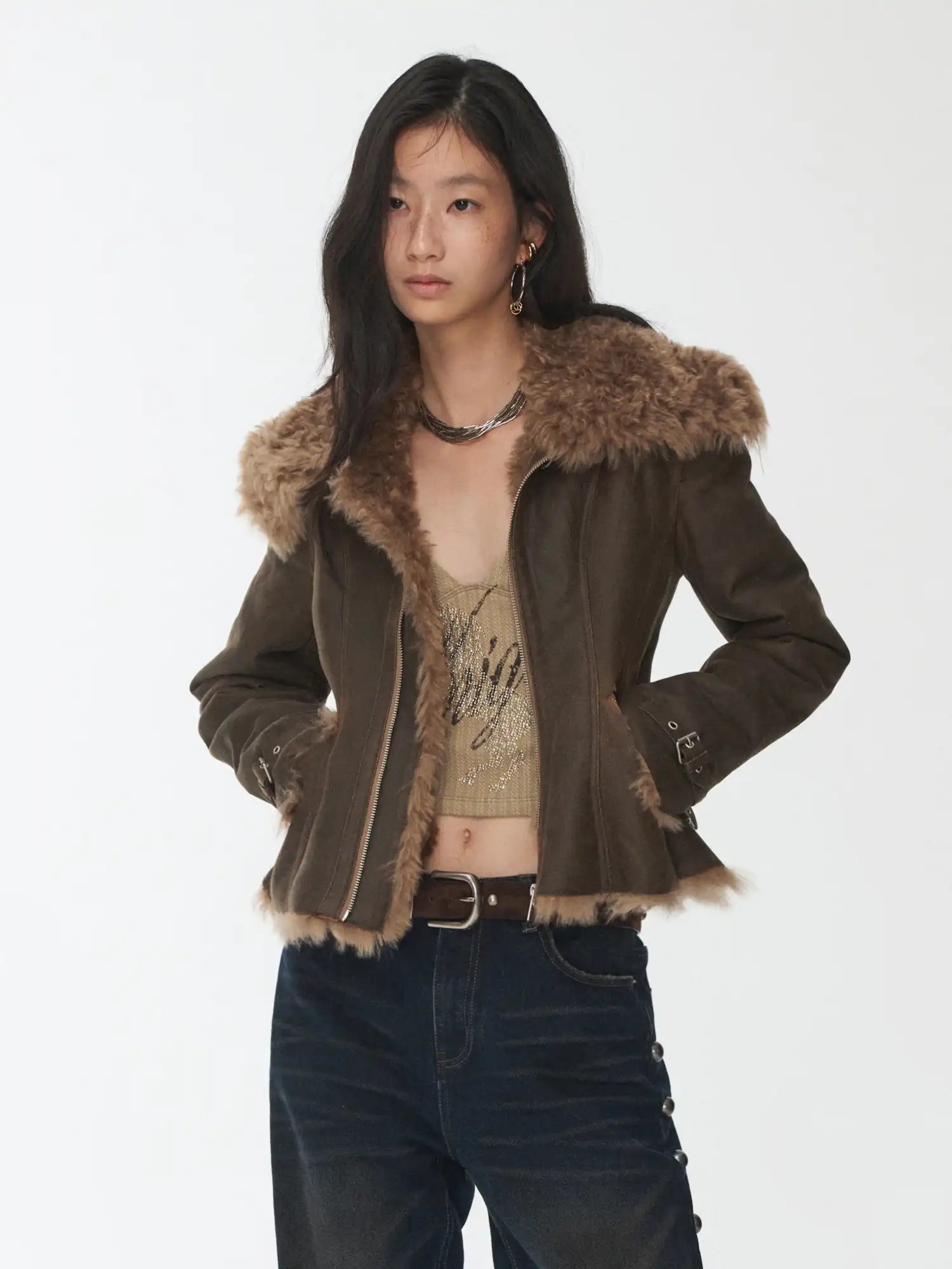 1Jinn Studio Fur Lapel Jacket | Canton Collective