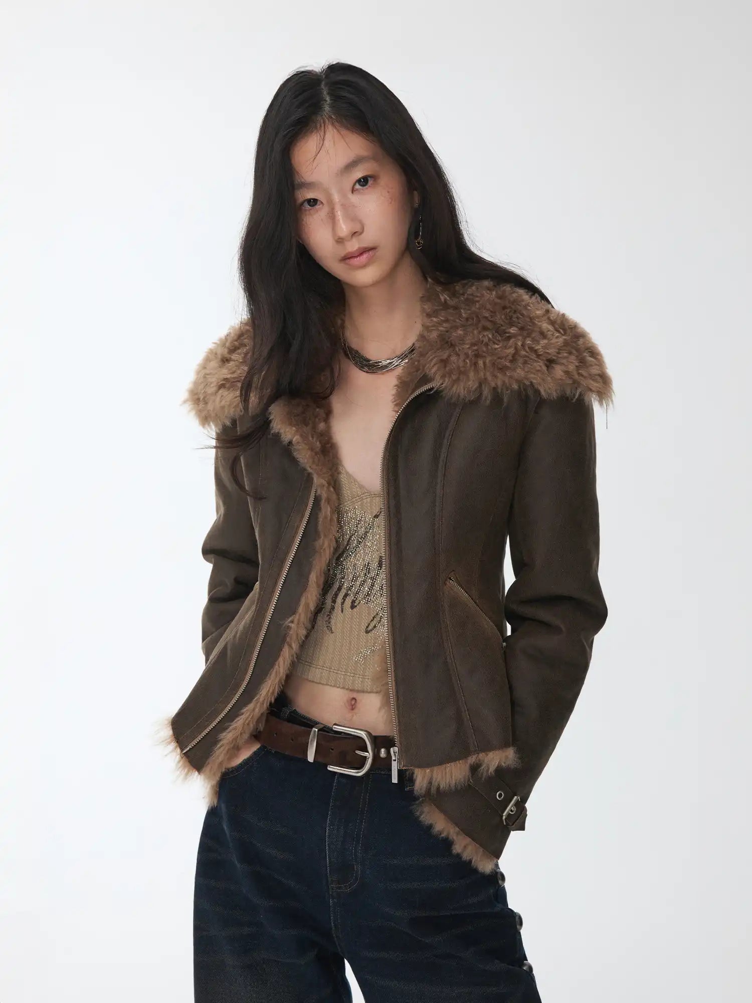 1Jinn Studio Fur Lapel Jacket | Canton Collective