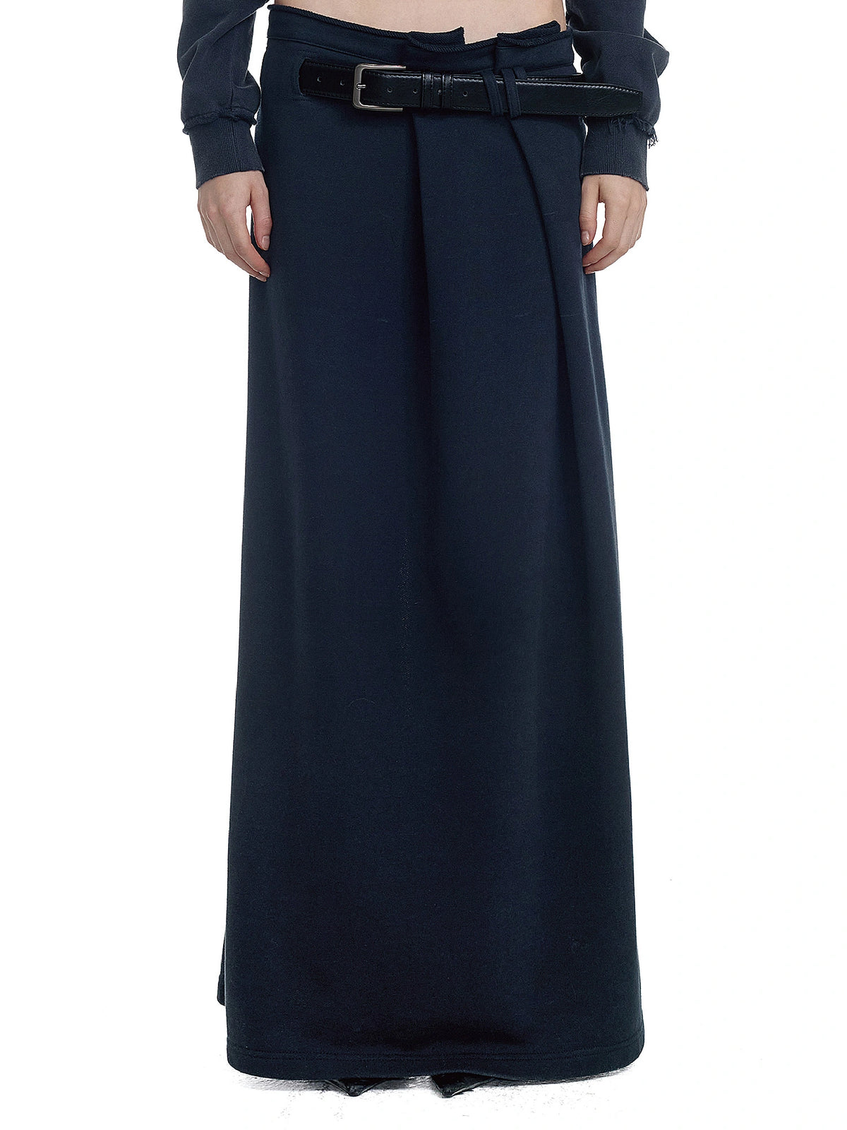 2HK TWO HOUR KEYYY Gathered Waist Long Sweat Skirt | Canton Collective