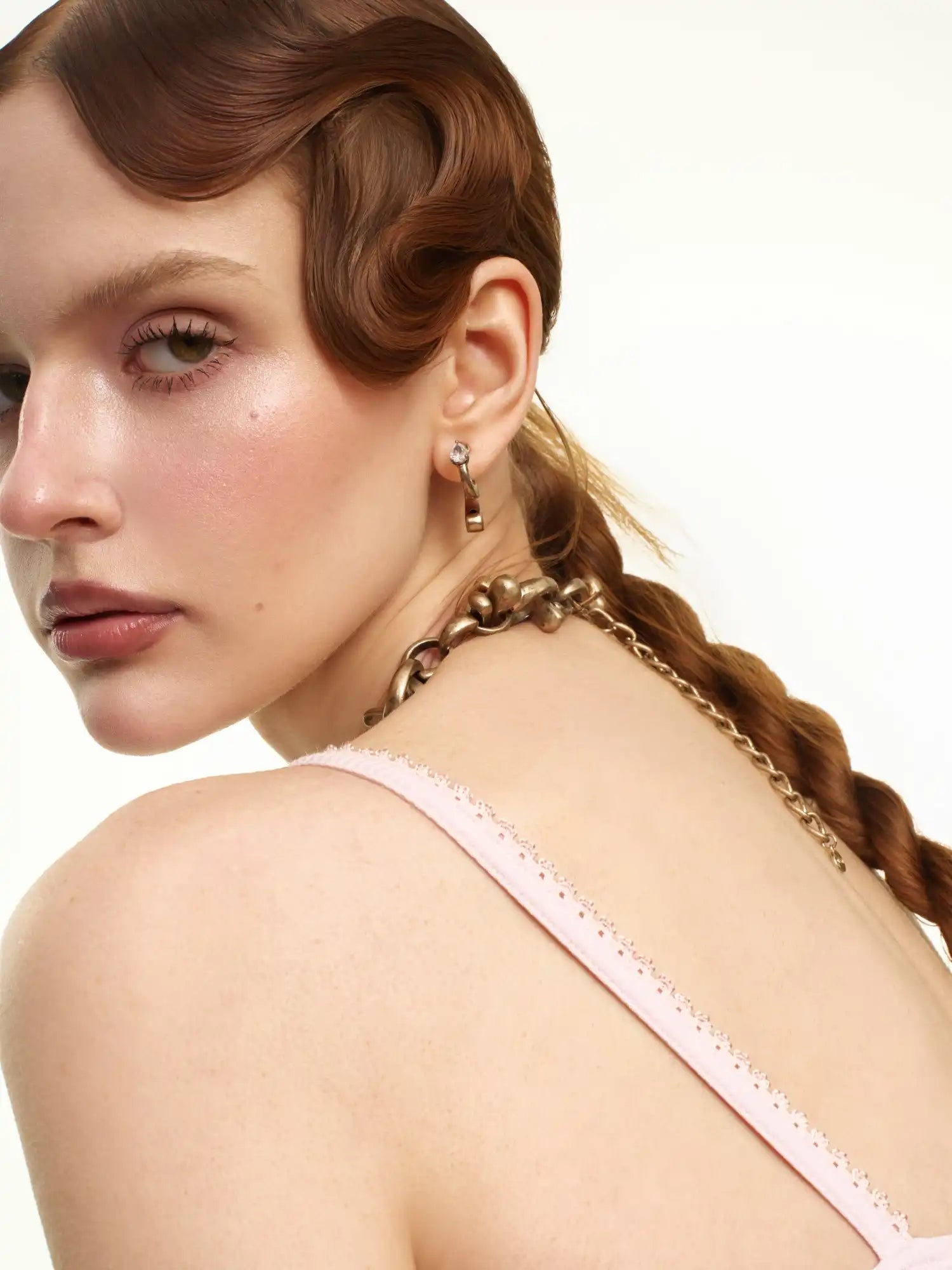 1Jinn M2M Gothic Script Engraved Chunky Hoop Earrings | Canton Collective