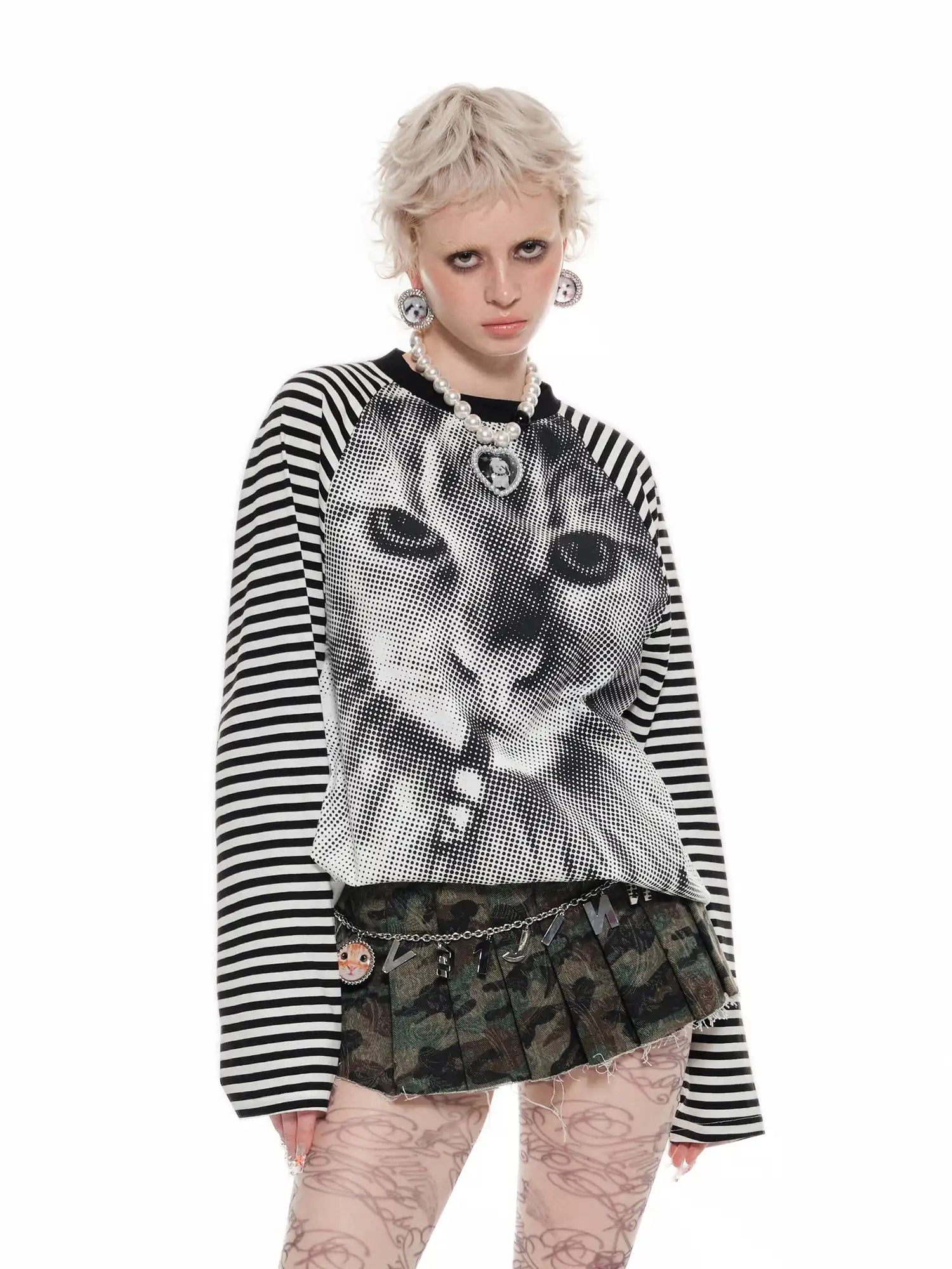 1Jinn Studio Graphic Stripes Long Sleeve Top | Canton Collective