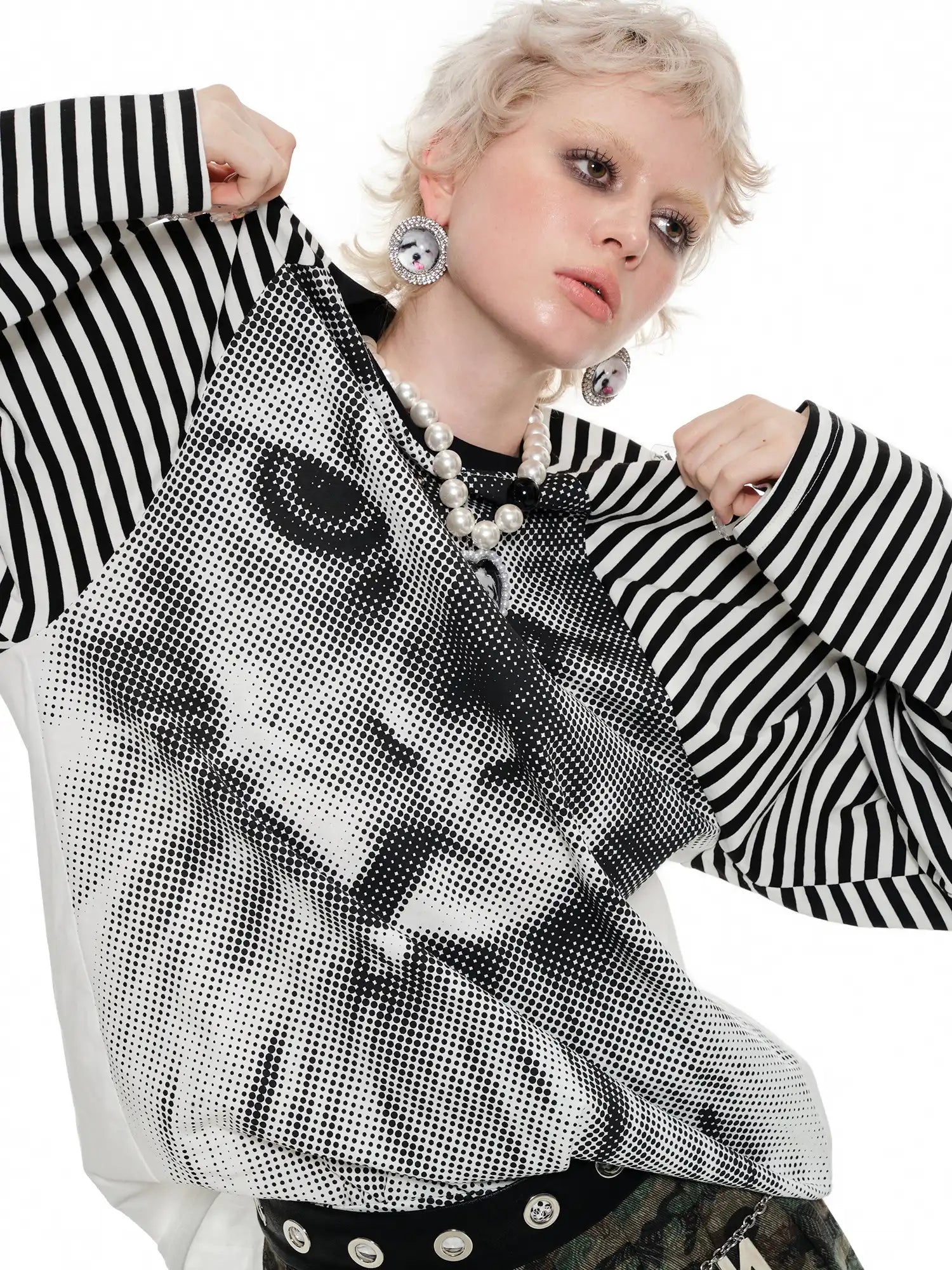 1Jinn Studio Graphic Stripes Long Sleeve Top | Canton Collective